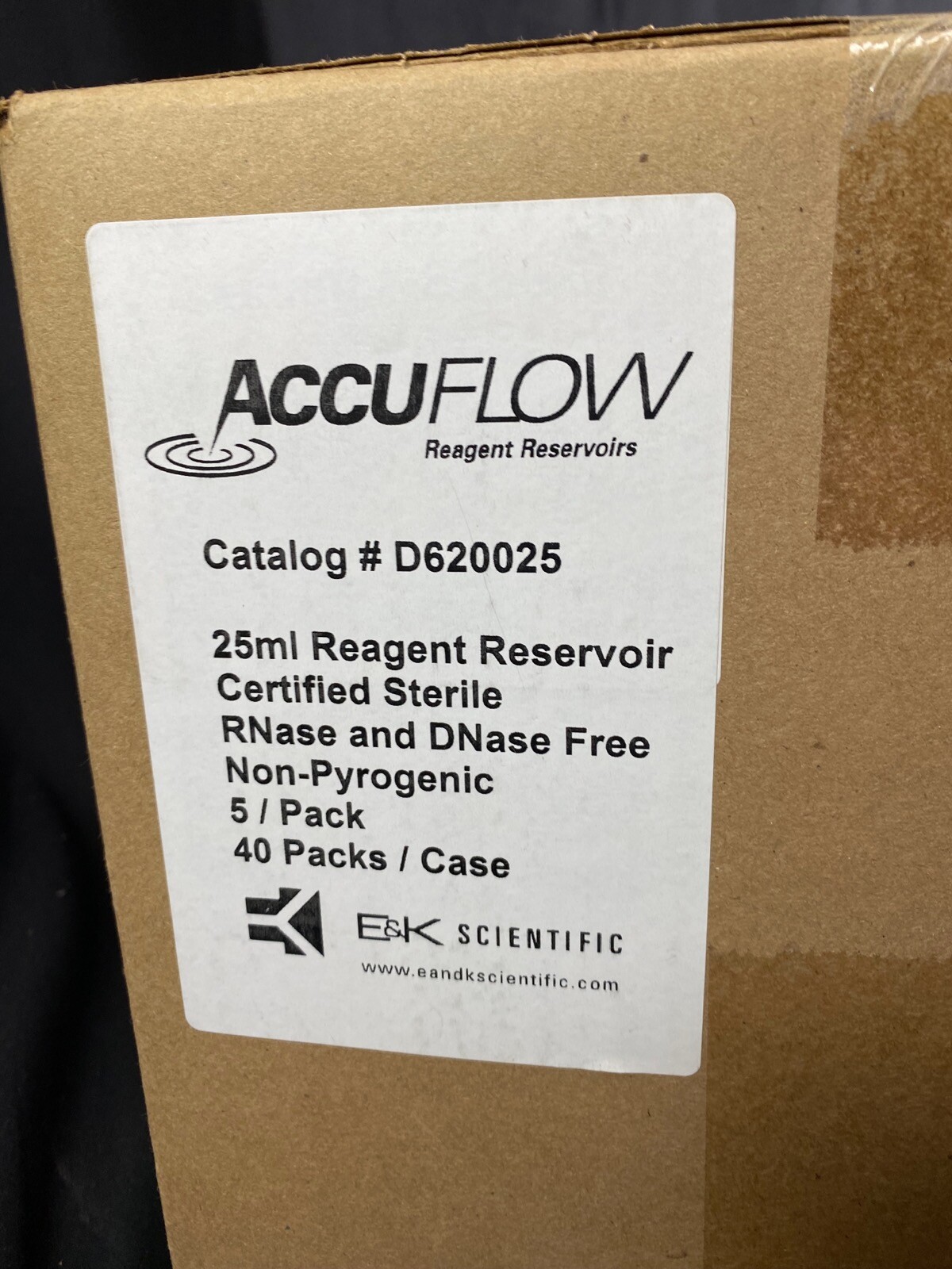 ACCUFLOW 25mL Reagent Reservoirs V Bottom Bulk Packed Sterile D620025 (200/cs)