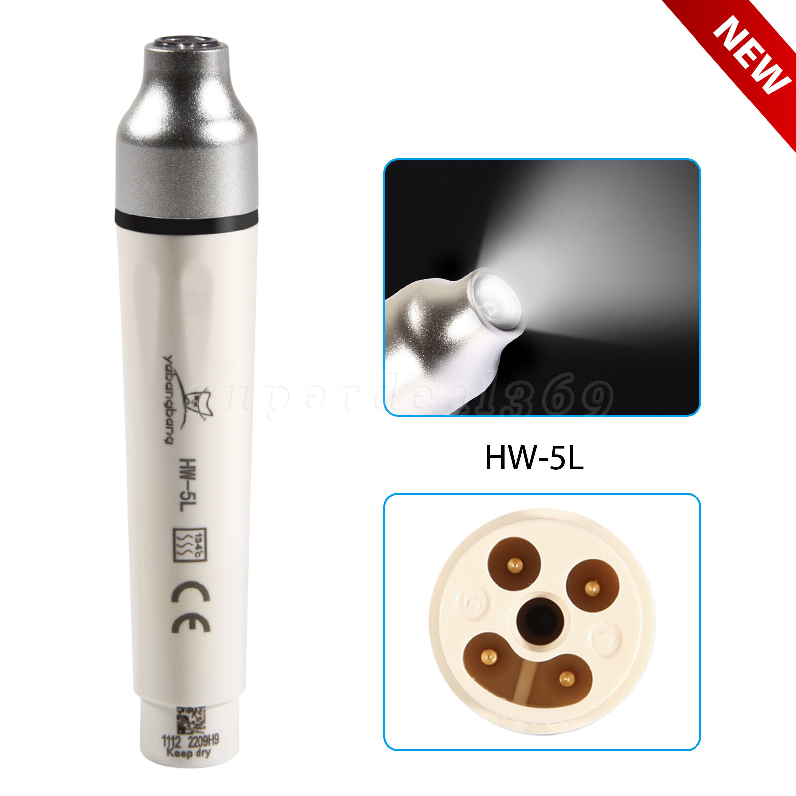HW-5L Dental Ultrasonic Piezo Saler Handpiece For WOODPECKER EMS with LED Light