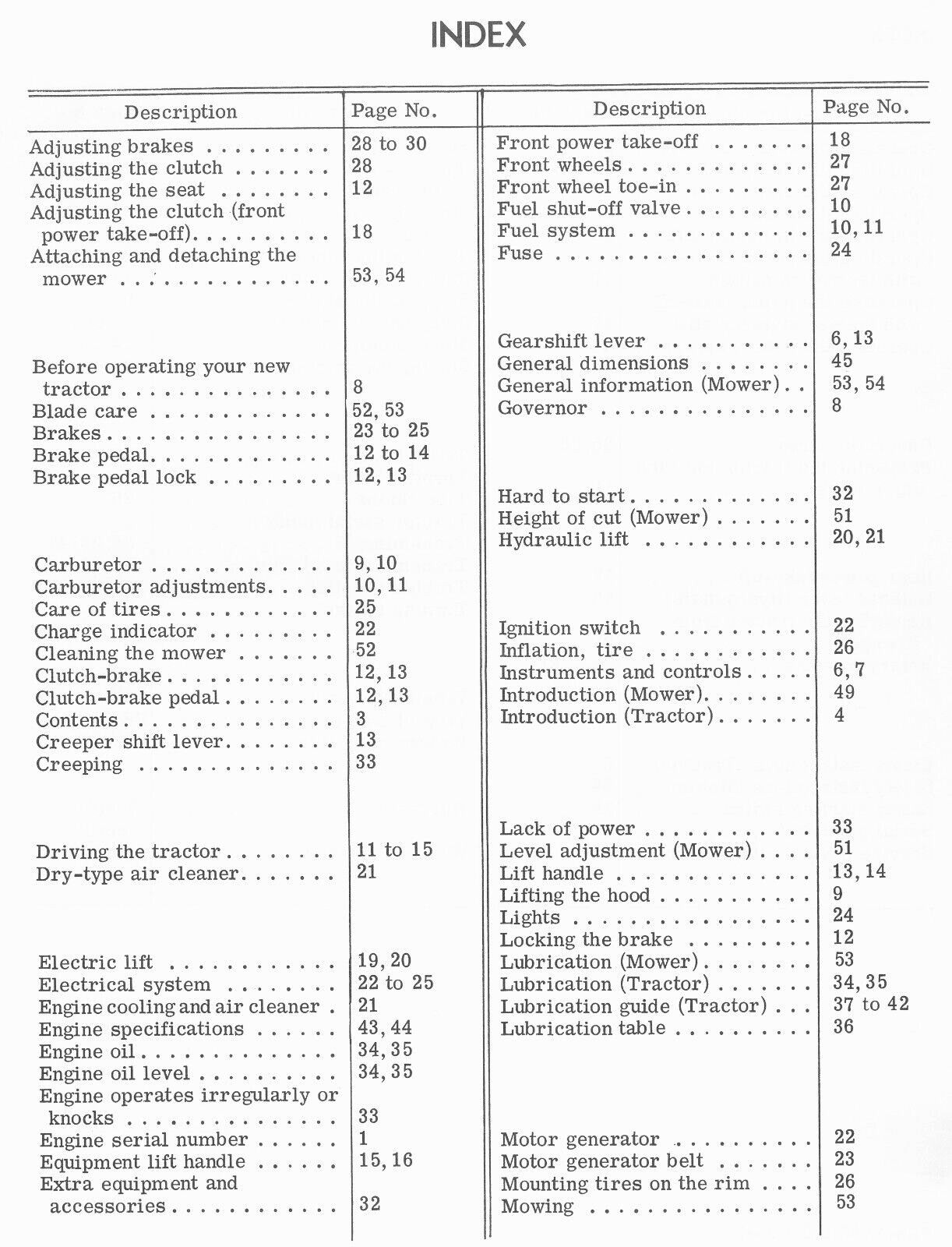 IH Cub Cadet 86 108 109 128 129 149 Owner’s Manual Lawn Tractor & Mower