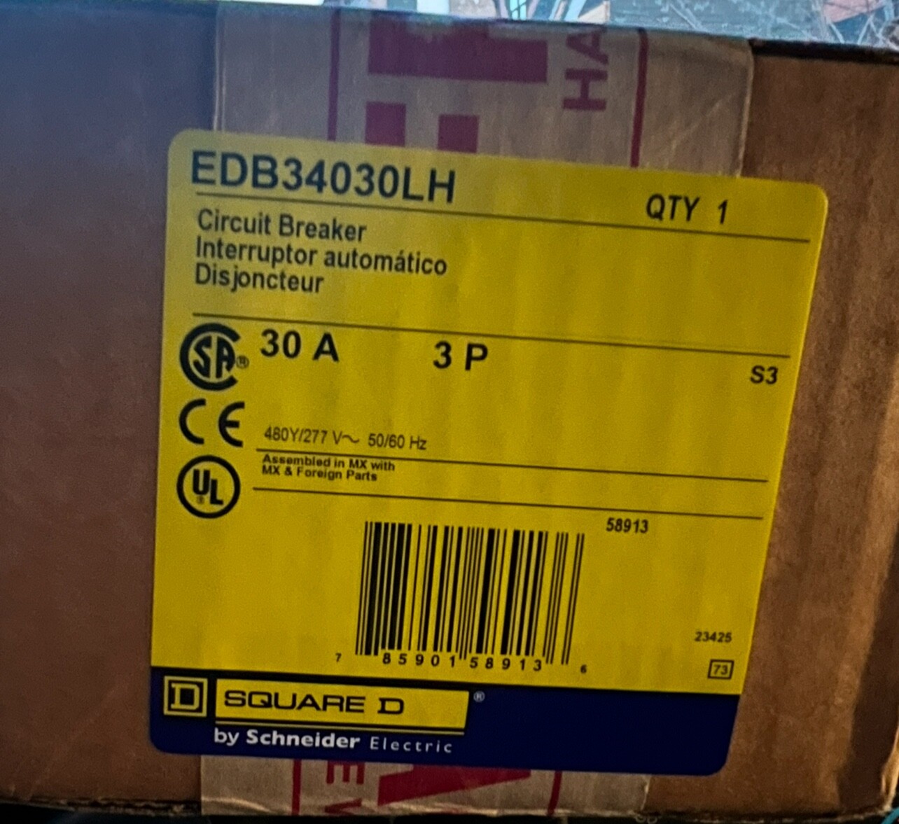 SCHNEIDER ELECTRIC EDB34030LH / EDB34030LH (BRAND NEW)