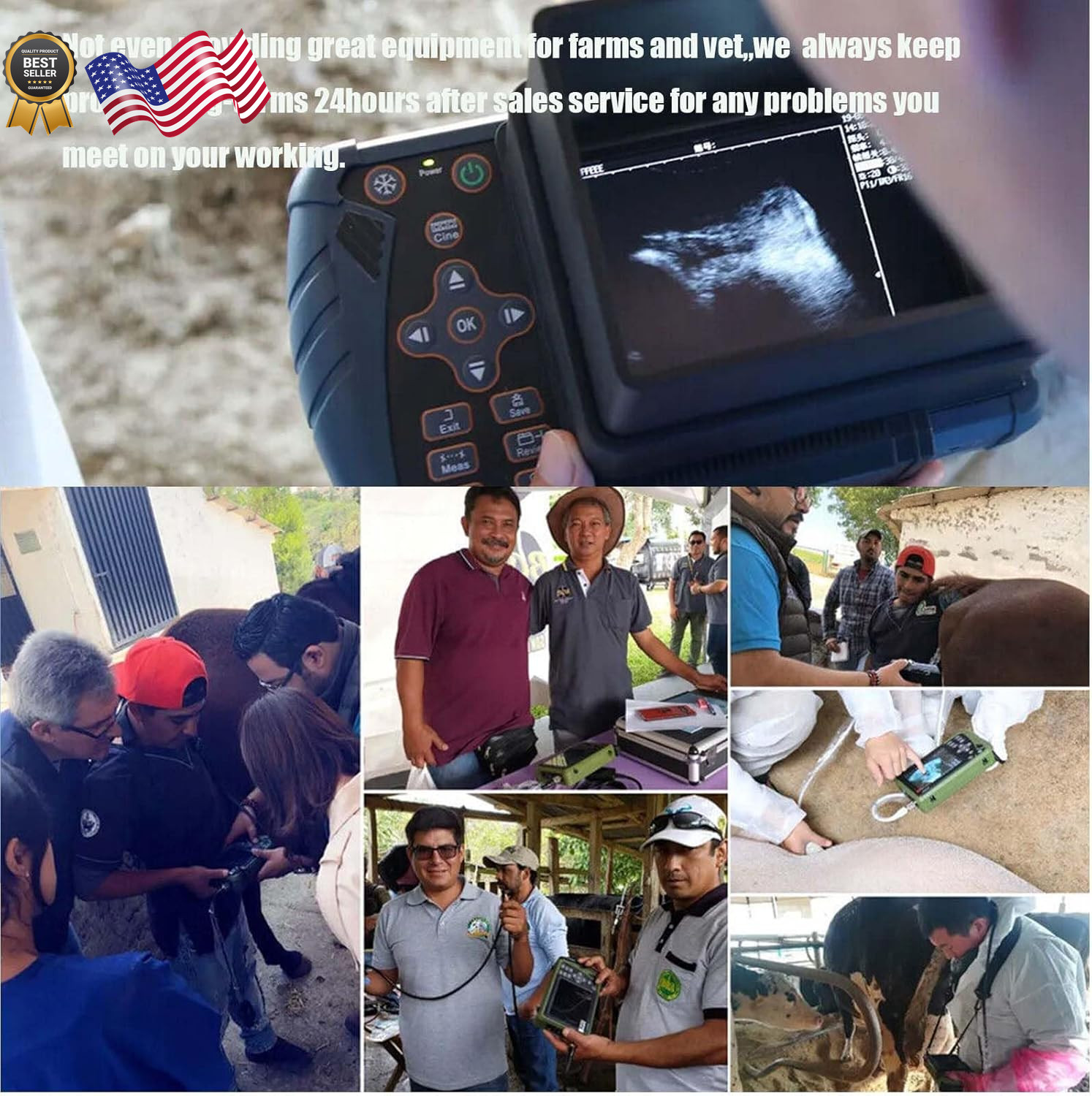 DAWEI Professional Vet Ultrasound Machine Portable Veterinary Handheld Scanner