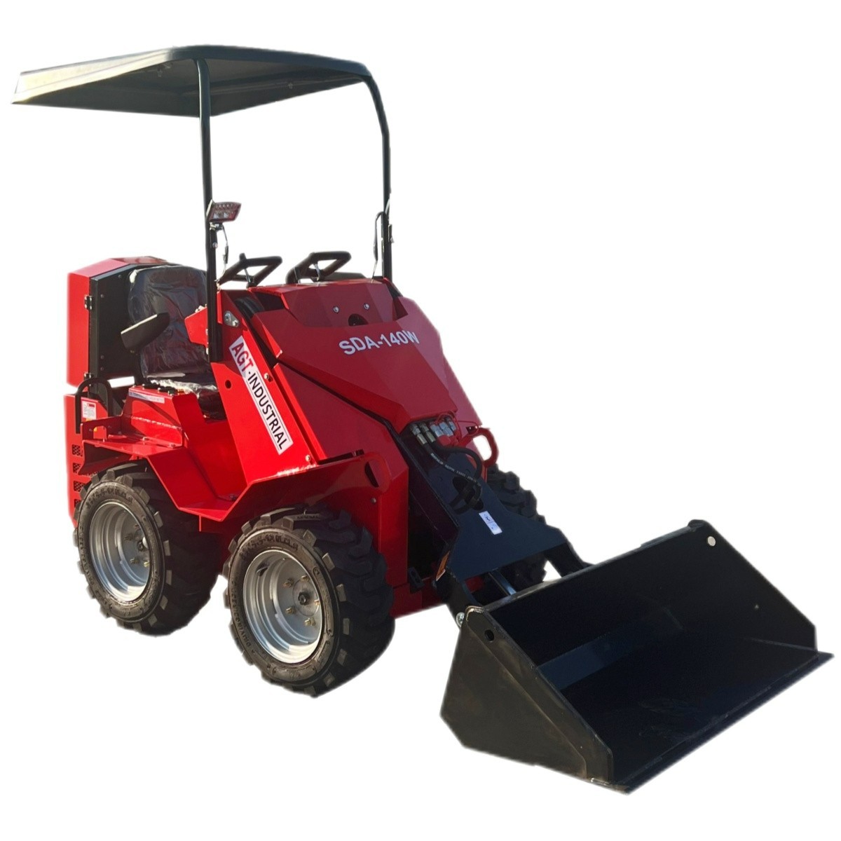 Agrotk Mini Skid Steer 0.8Ton Compact Wheel Loader Ride-on RATO Engine For Farms