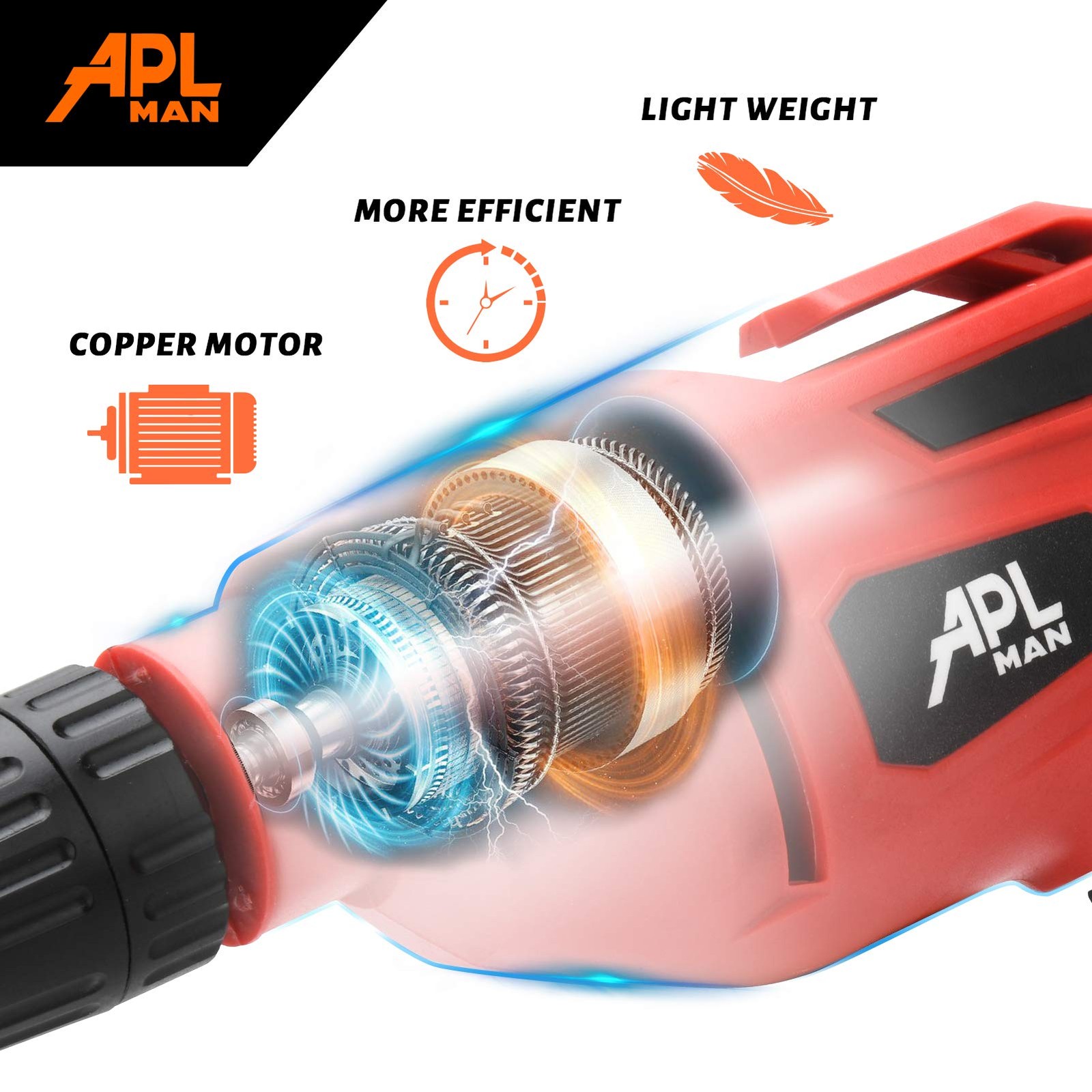 APLMAN 21V MAX Power Cordless Drill Electric Impact Driver/Drill Kit,26pcs
