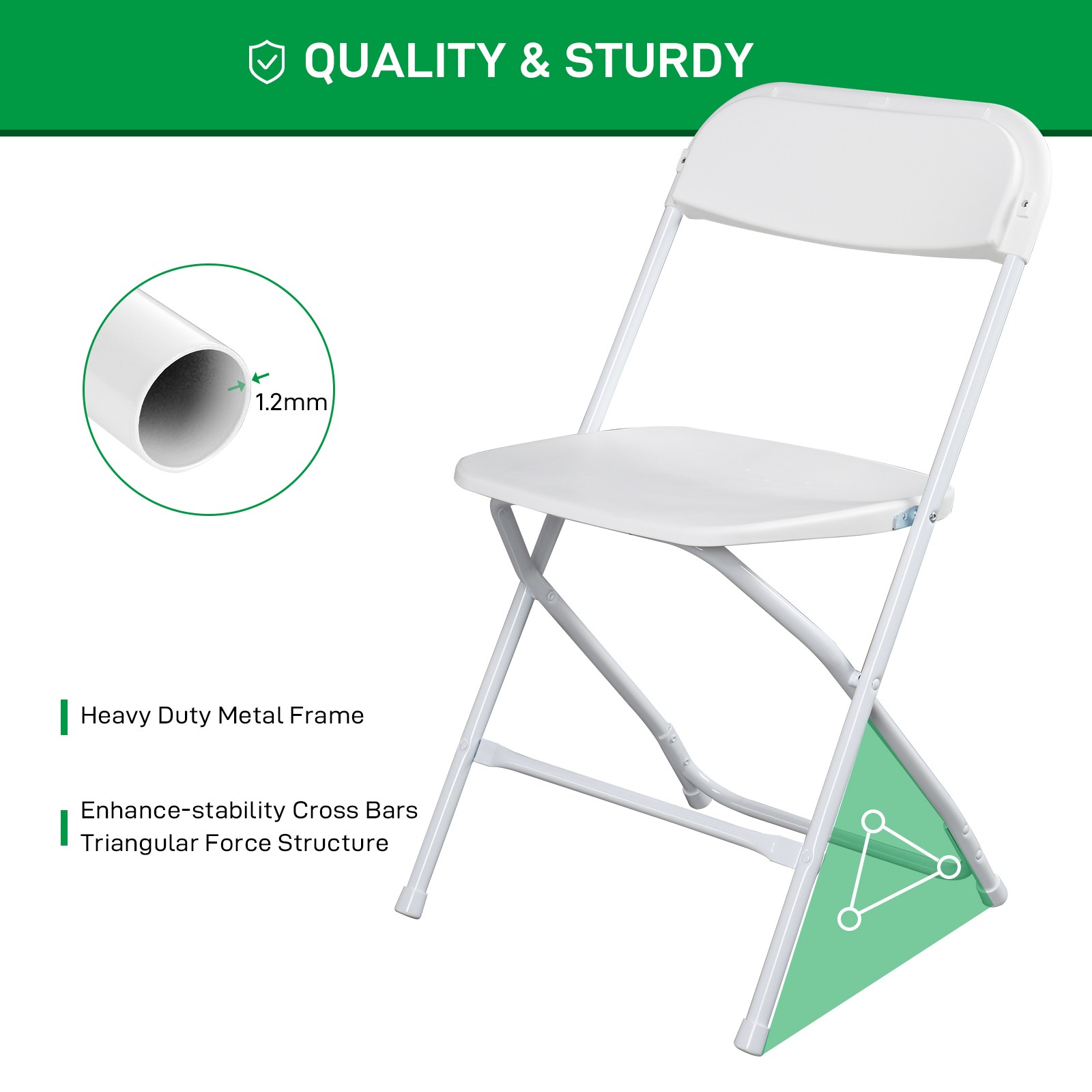 6-10PCS Wedding Party Event Quality Commercial Plastic Stackable Folding Chairs