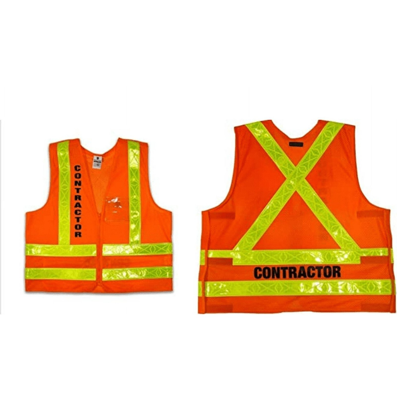 NYCTA Style Contractor Safety Vest, 5 Point Breakaway