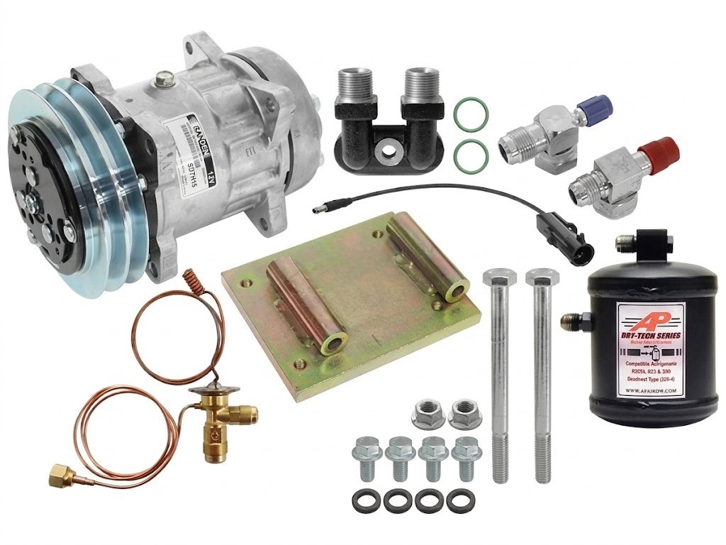 York to OE Sanden Conversion Kit, Flare – International 1066, 1086, 1466, 1486