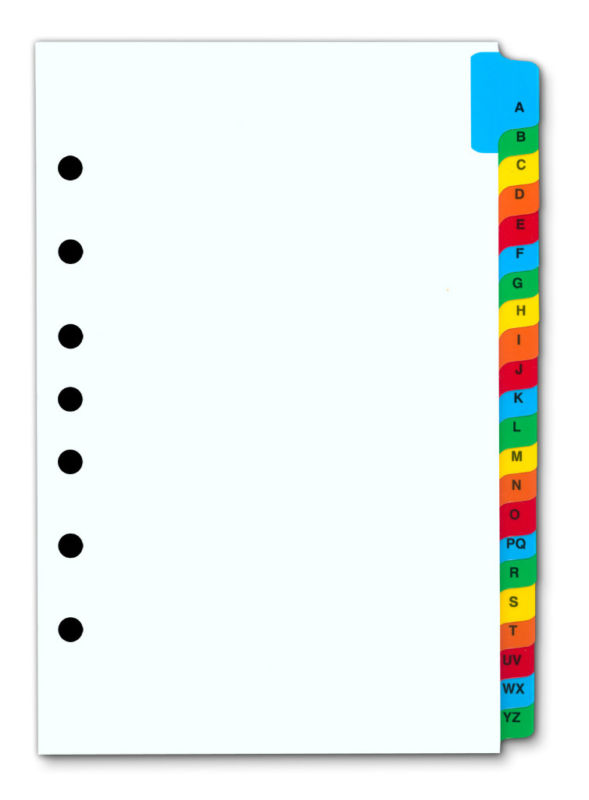 A-Z Index Tabs 5 1/2 x 8 1/2