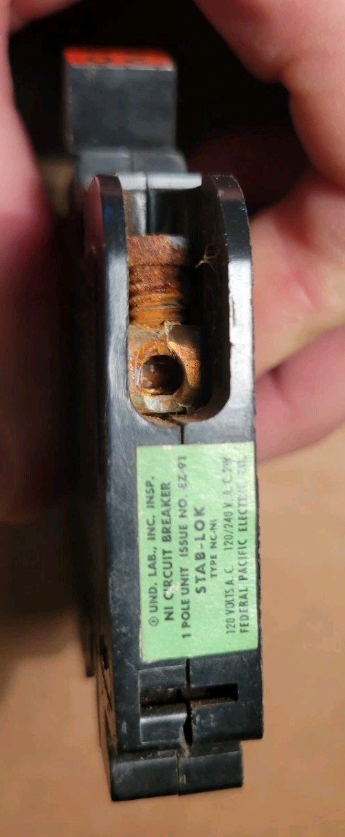 Federal Pacific Electric FPE STAB-LOK NC120 Thin Line 1 Pole 20A Circuit Breaker