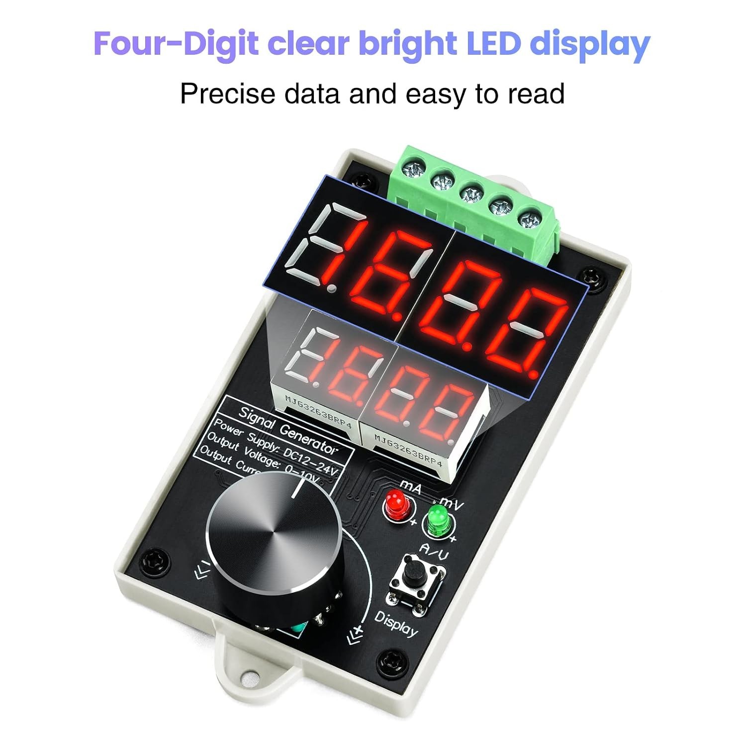 Adjustable Signal Generator, DC 0-10V Current or 4-20mA Voltage with LCD Disp…