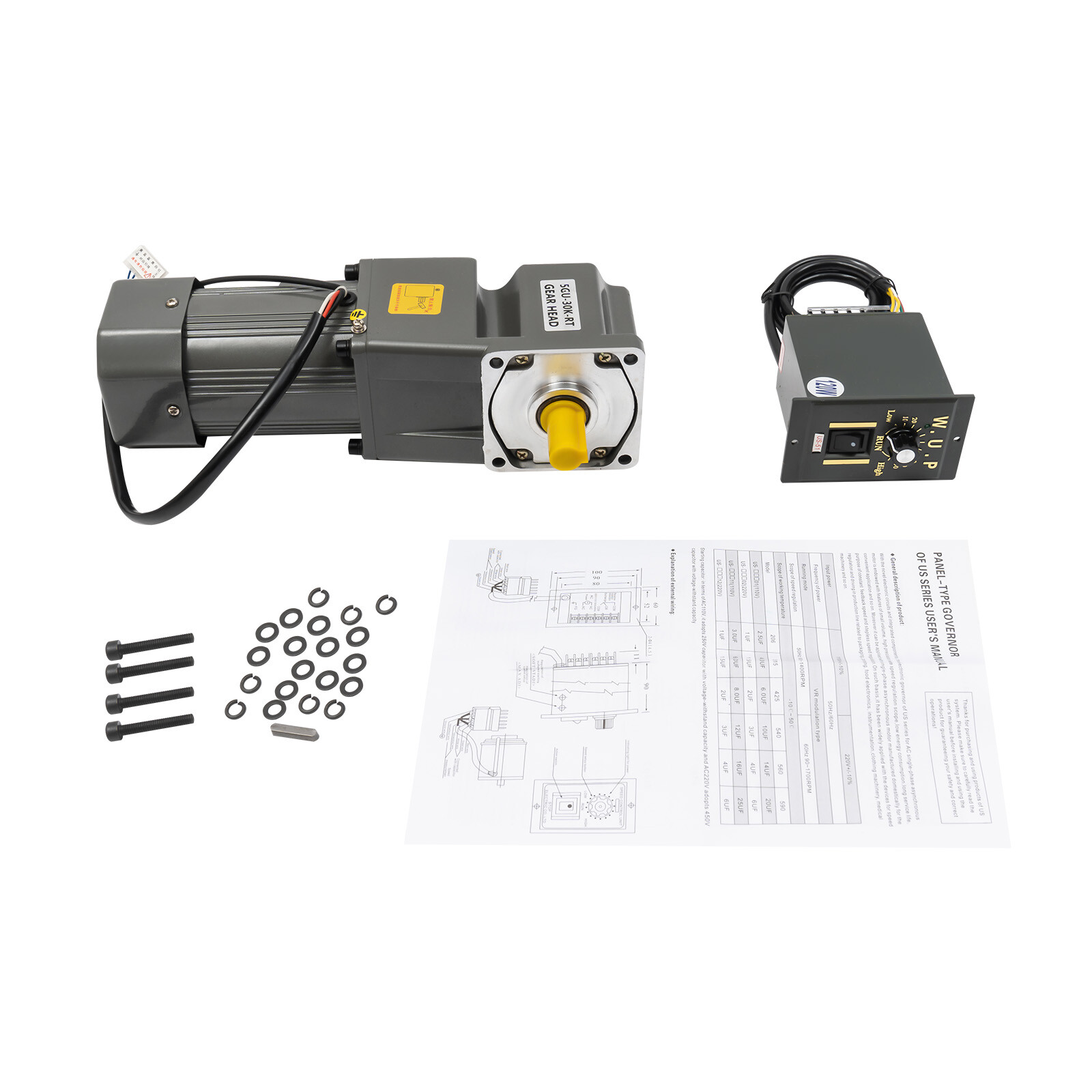 120W 110V 1:30 AC Gear Motor Electric Reversible Speed Reduction Motor 45R/MIN