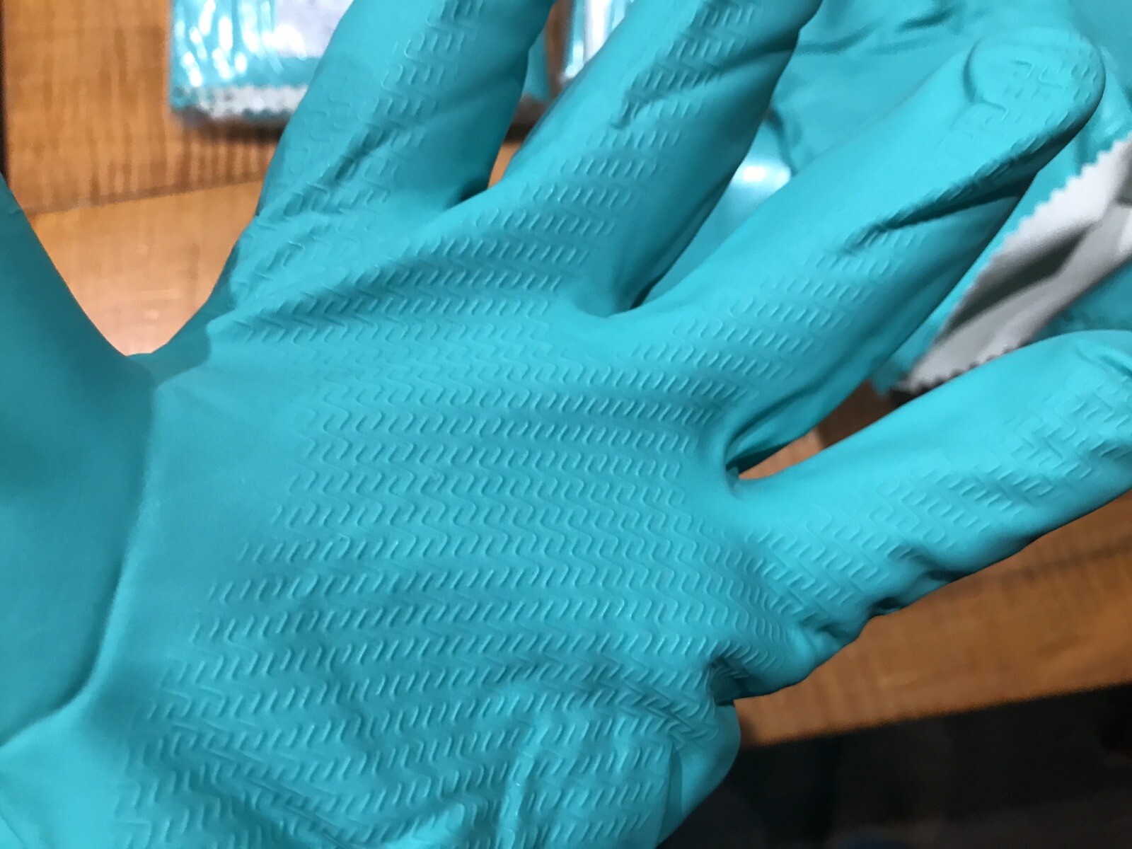 1 Pair Nitrile Lined Gloves Furniture Stripping Stansolv AK-22 381 MAPA Sz 10