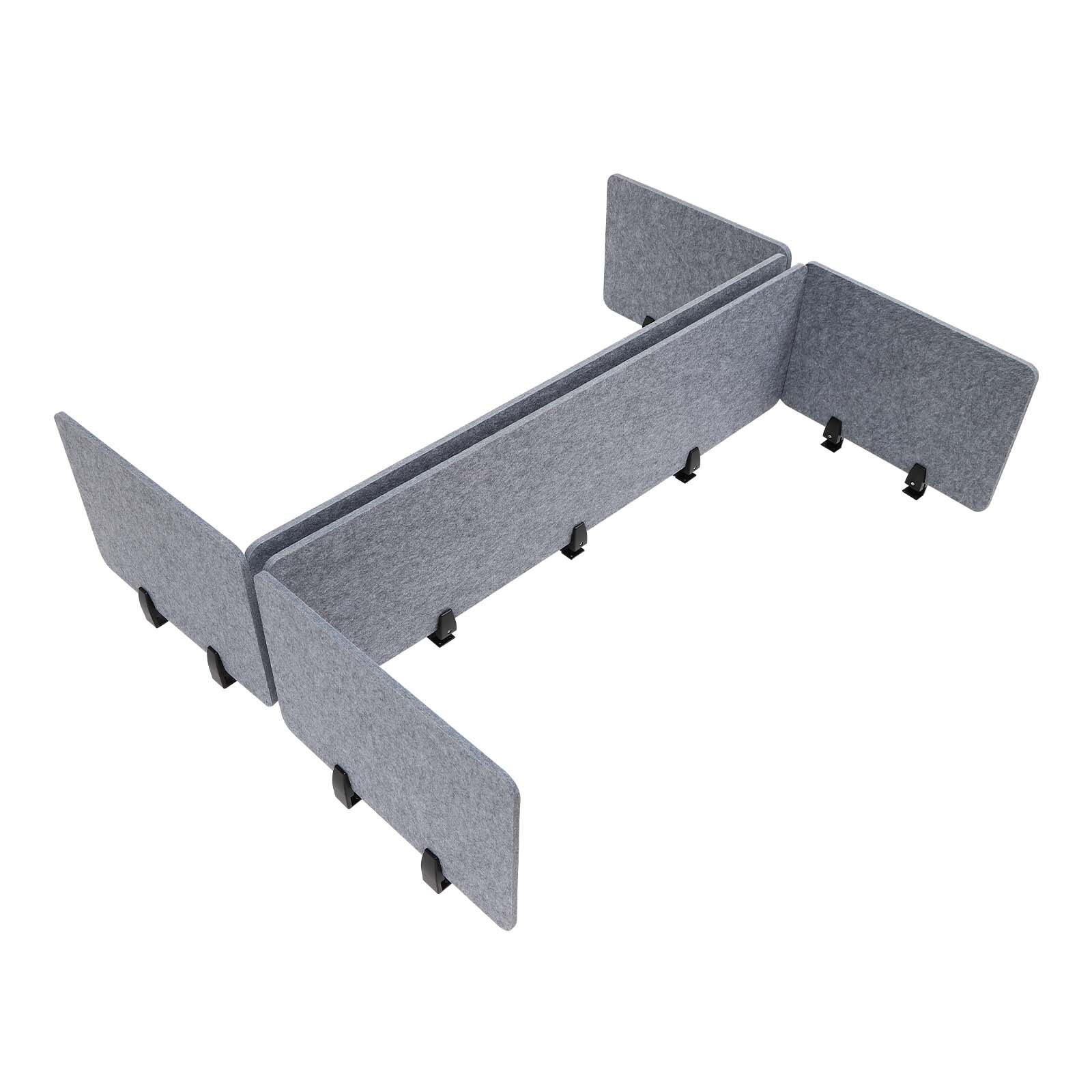 Stand Up Desk Acoustic Desk Divider Mounted Privacy Panel (Gray, 23.6″ x 16″)