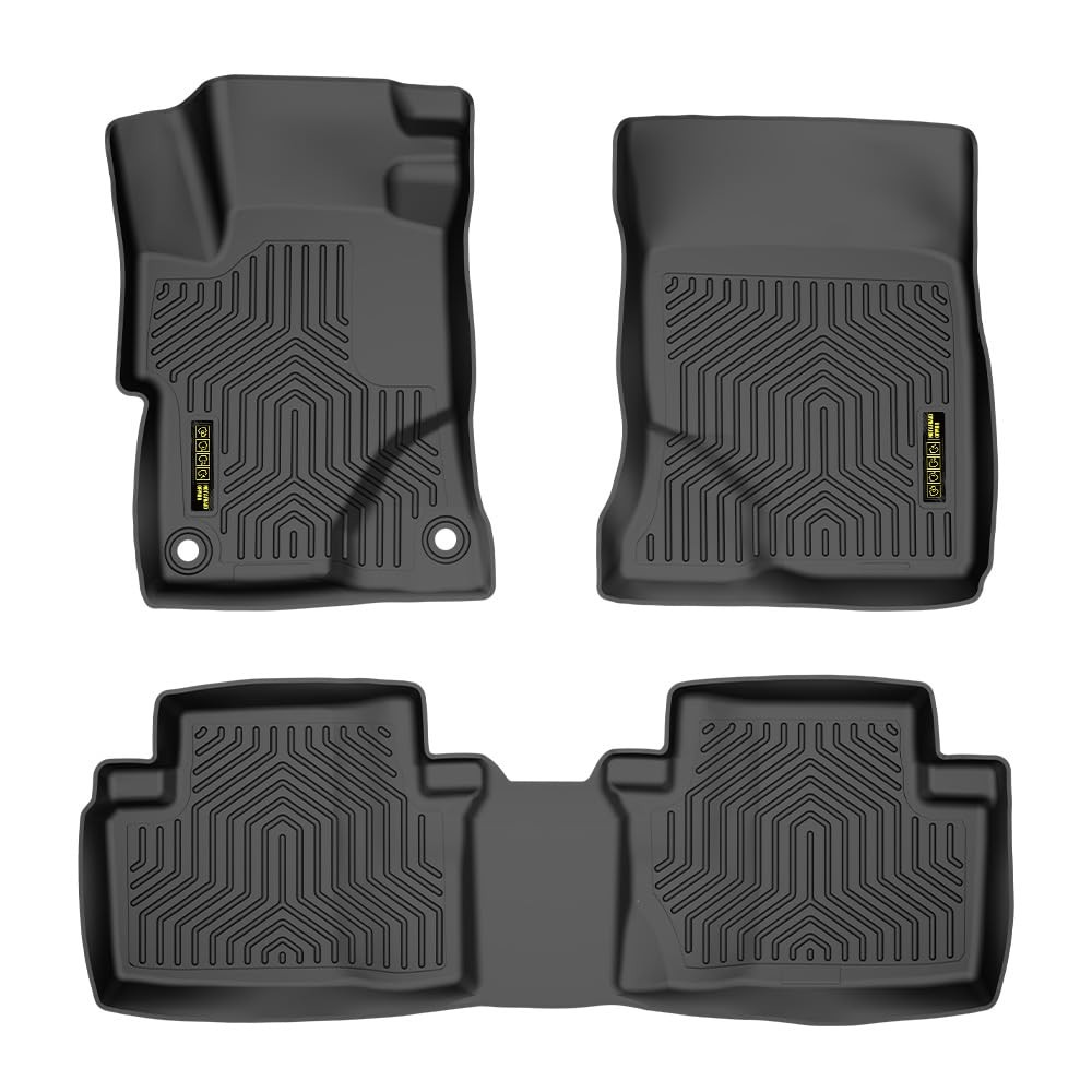 TPE Floor Mats 2012-2015 Honda Civic All Weather Front Rear Cargo Liner Black