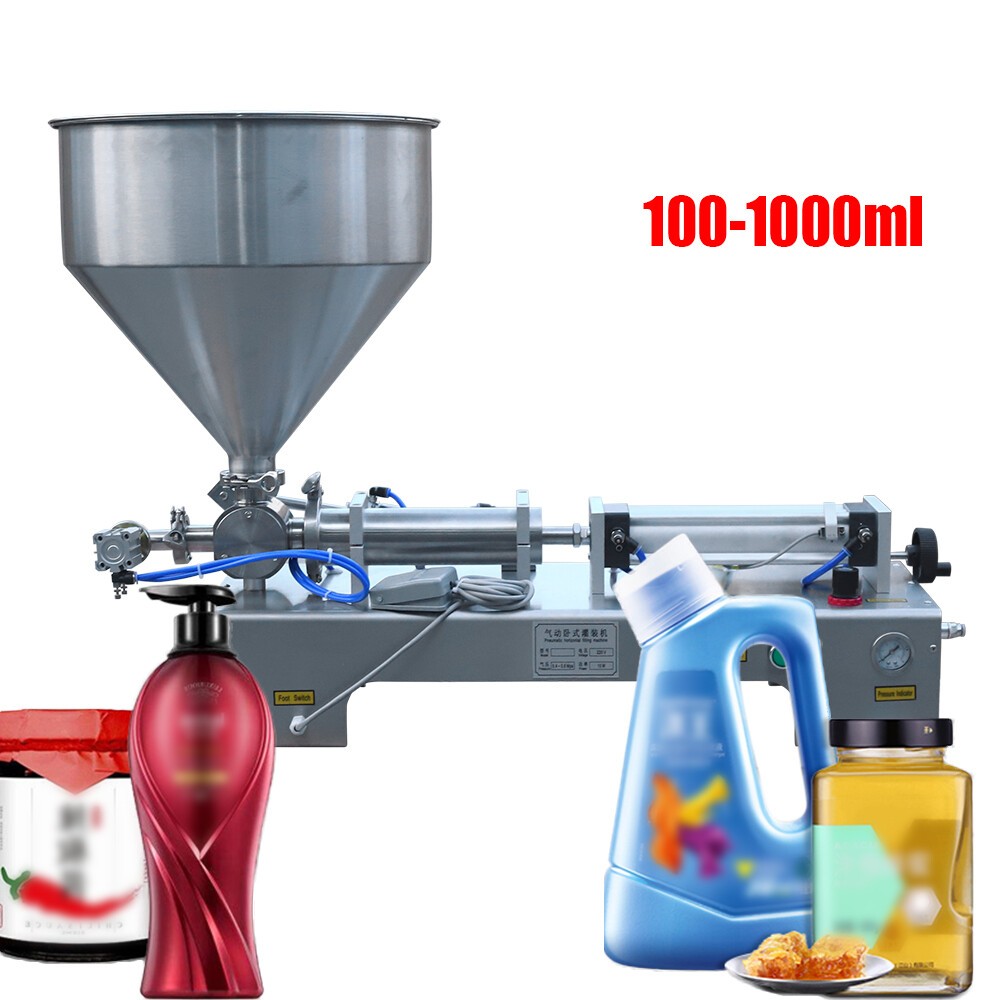 100-1000ml Paste Liquid Piston Filler Heating Filling Machine Single Nozzle