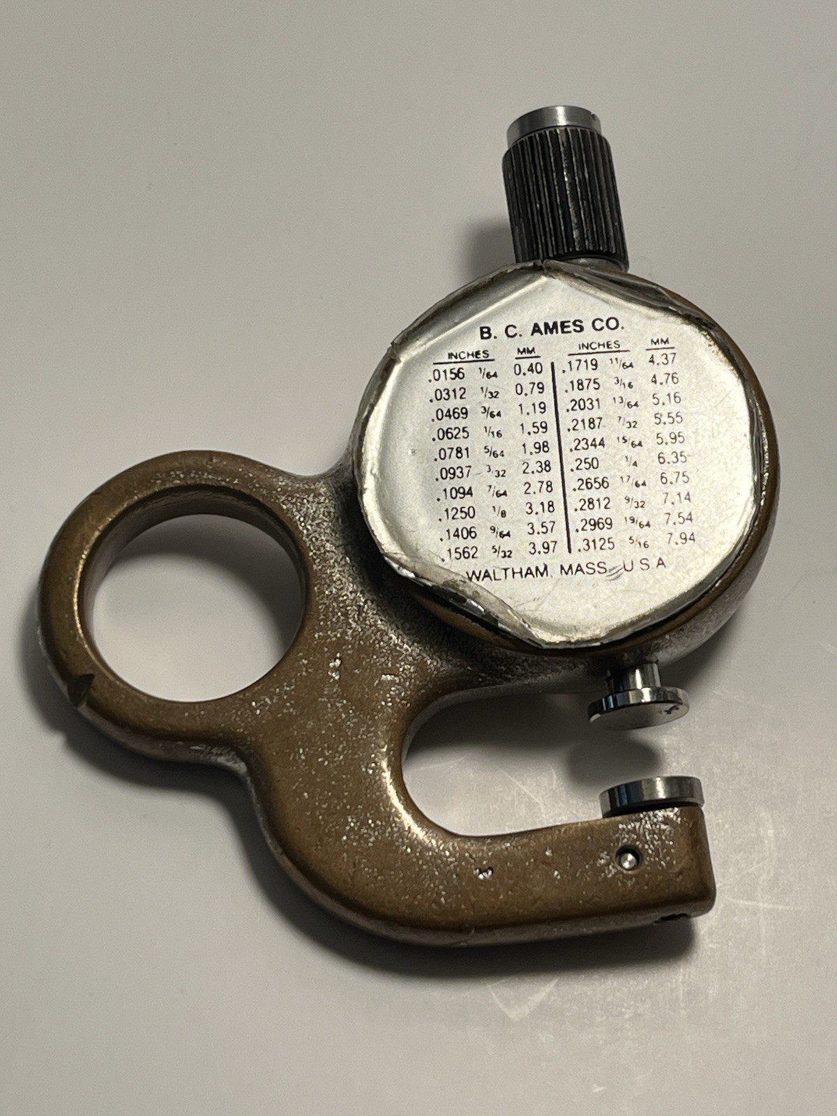AMES 516S Pocket Thickness Gauge Made in Waltham Mass USA