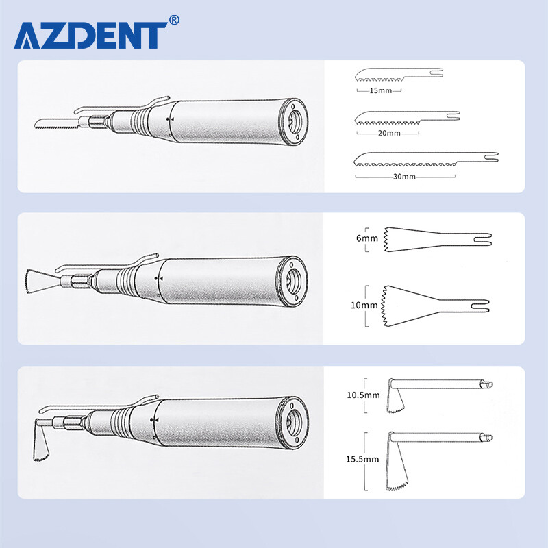 AZ Dental Brushless LED Electric Micro Motor 1:1/1:2 20° Saw Surgical Handpiece