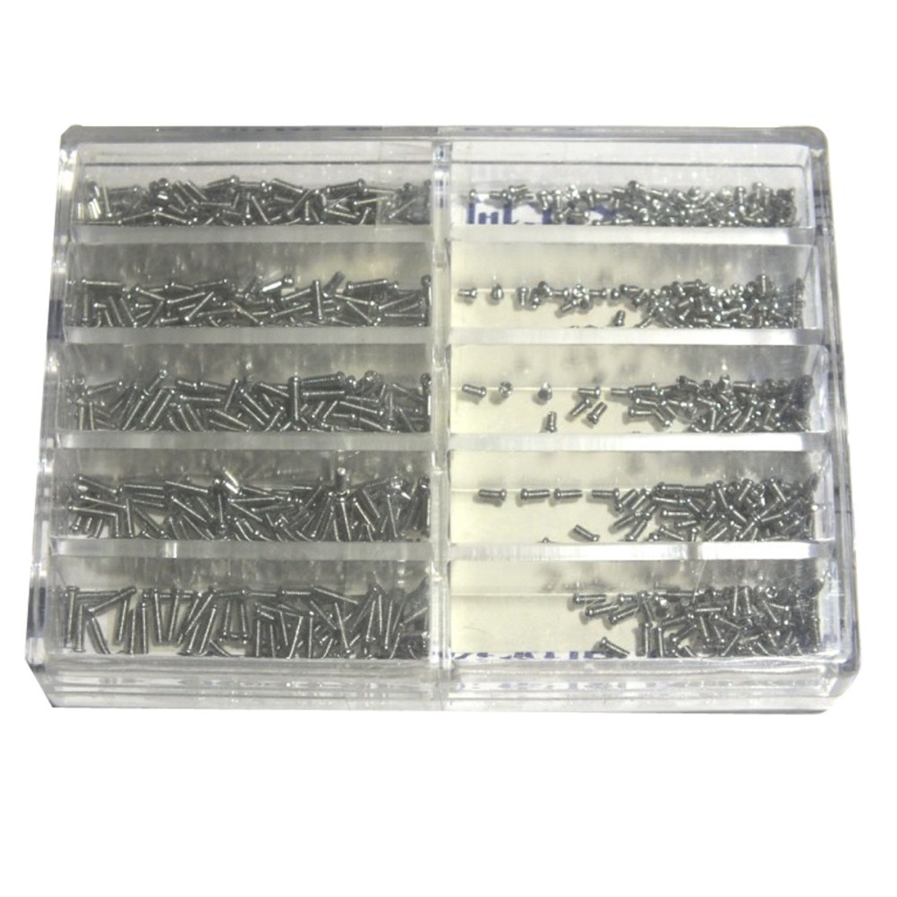 670 Pcs Stainless Steel Clock Watch Screws Set 10 Sizes 1.6 mm To 6.0 mm