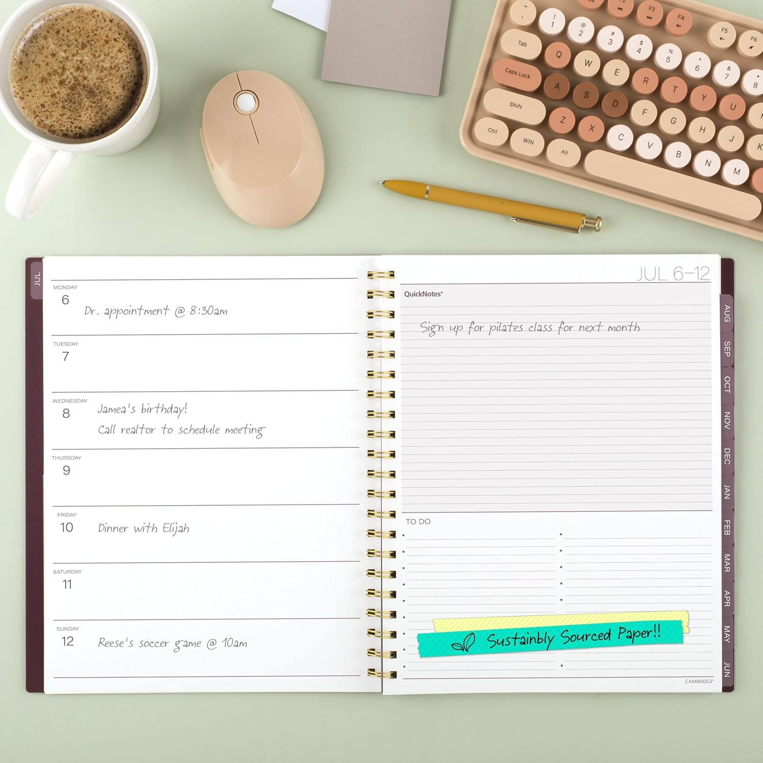 Planner 2026-2027 Weekly & Monthly Academic 12-Month July-June, 8-1/2″ X 11″, St