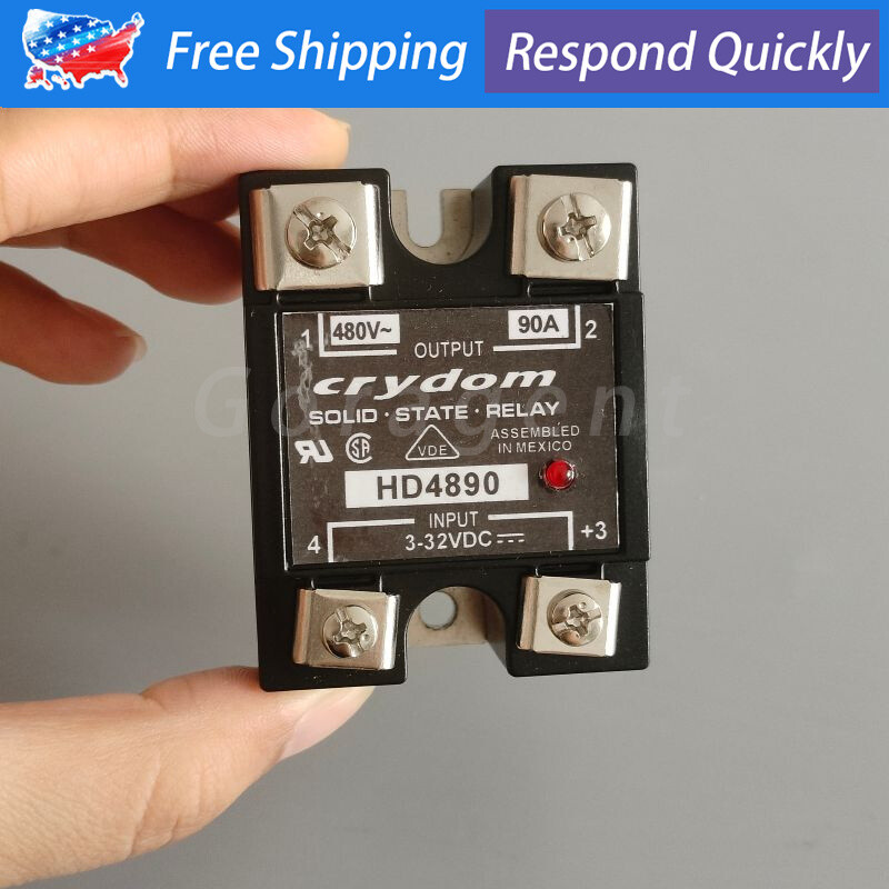 For Crydom HD4890 3-32VDC 480VAC 90A Panel Mount Solid State Relay SSR Modul