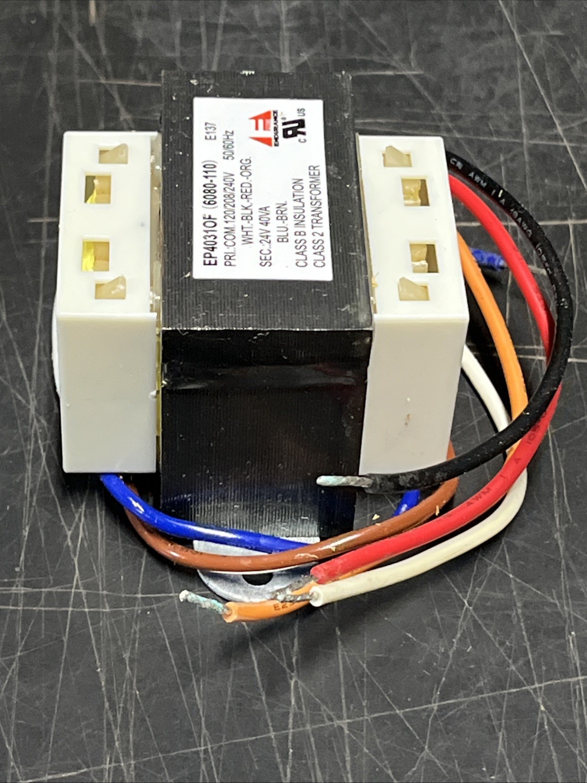 Control Transformer For 24, 12, Or 2.5 Volts AC Control System EP4031OF Class 2
