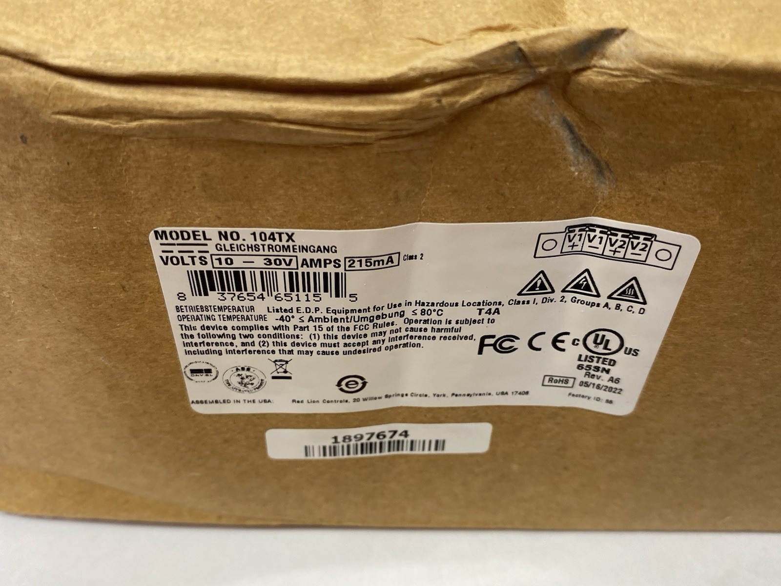 HMS Networks, Red Lion 104TX N-Tron® Unmanaged 4-port Ethernet Switch