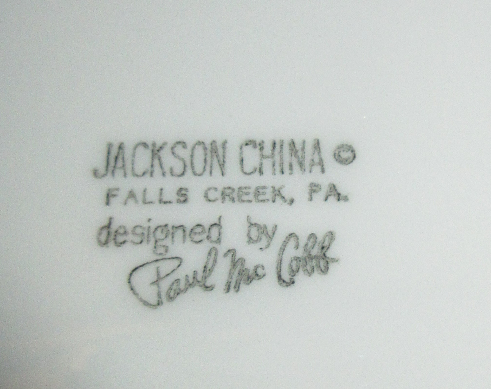 Jackson China Restaurant Ware Platter Paul McCobb Red Coach Inn Oval Lug Handles
