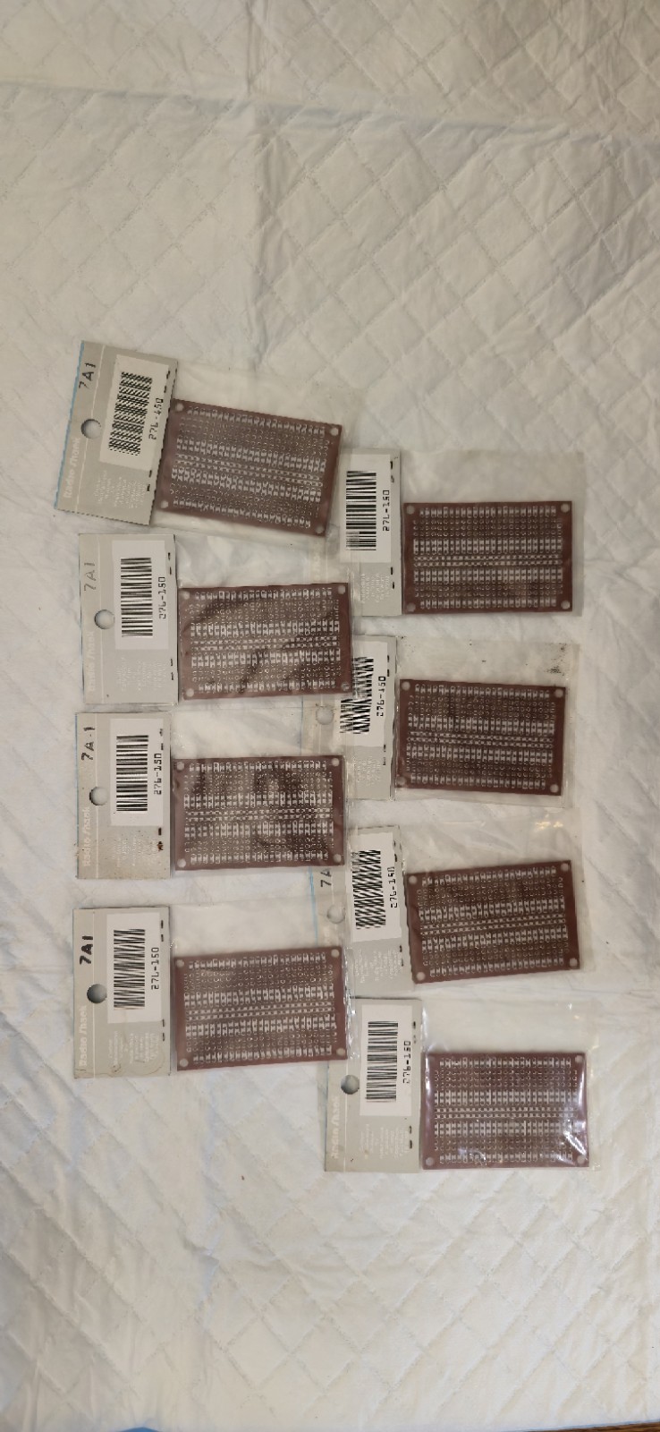 Vintage Archer Radio Shack 276-150 Japan IC Proto Perf Boards – NOS – LOT of 10