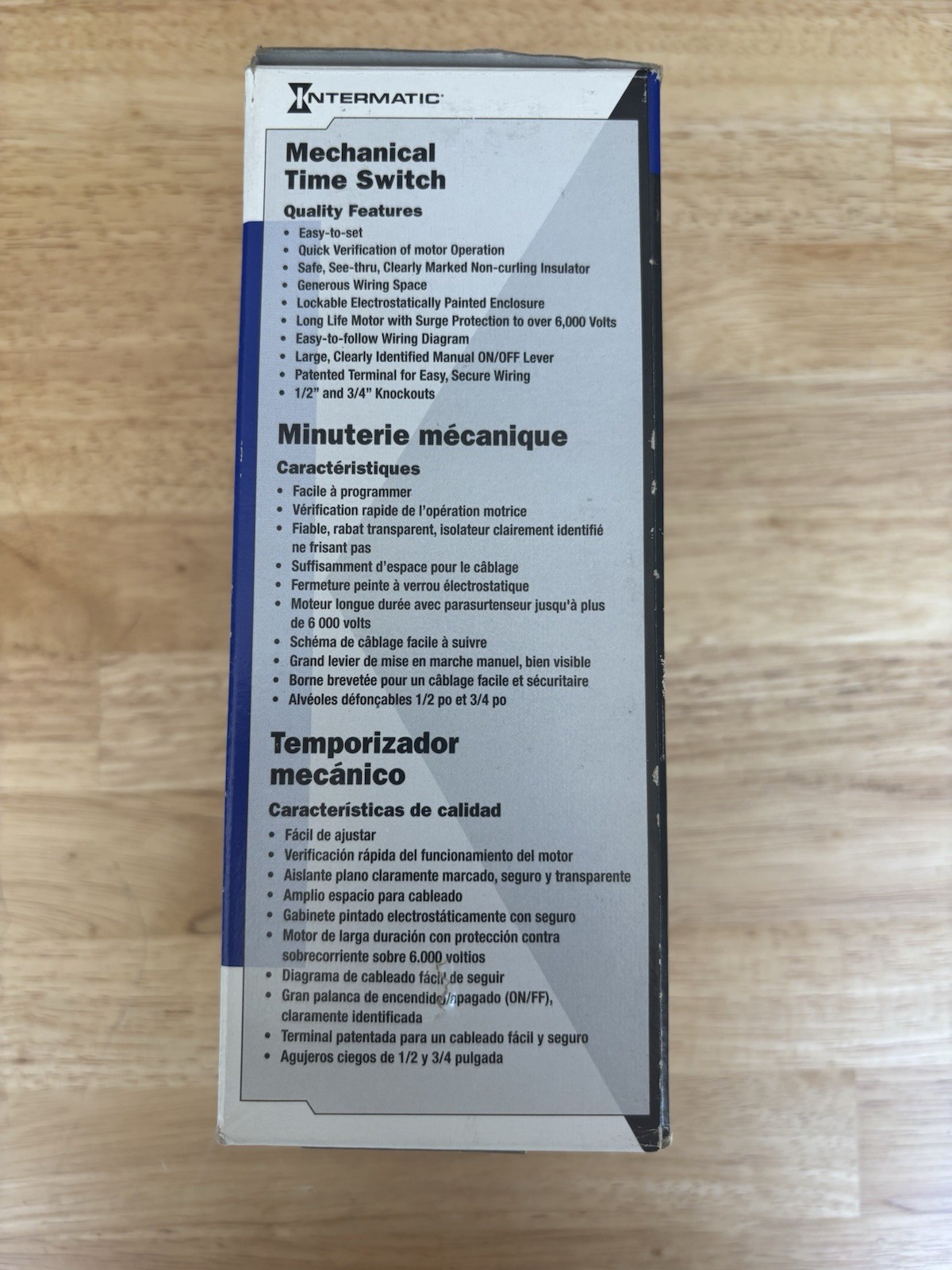 Intermatic T104M Mechanical Time Switch Mechanism Only 208-277V DPST 40A New