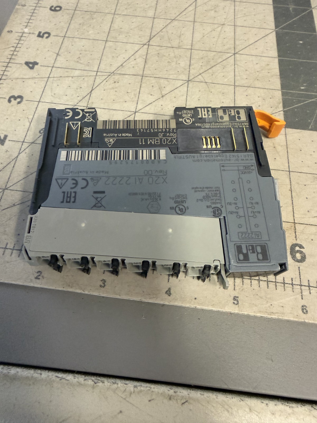 B&R X20 AI 2222 REV D0 With X20 BM 11 ANALOG INPUT MODULE