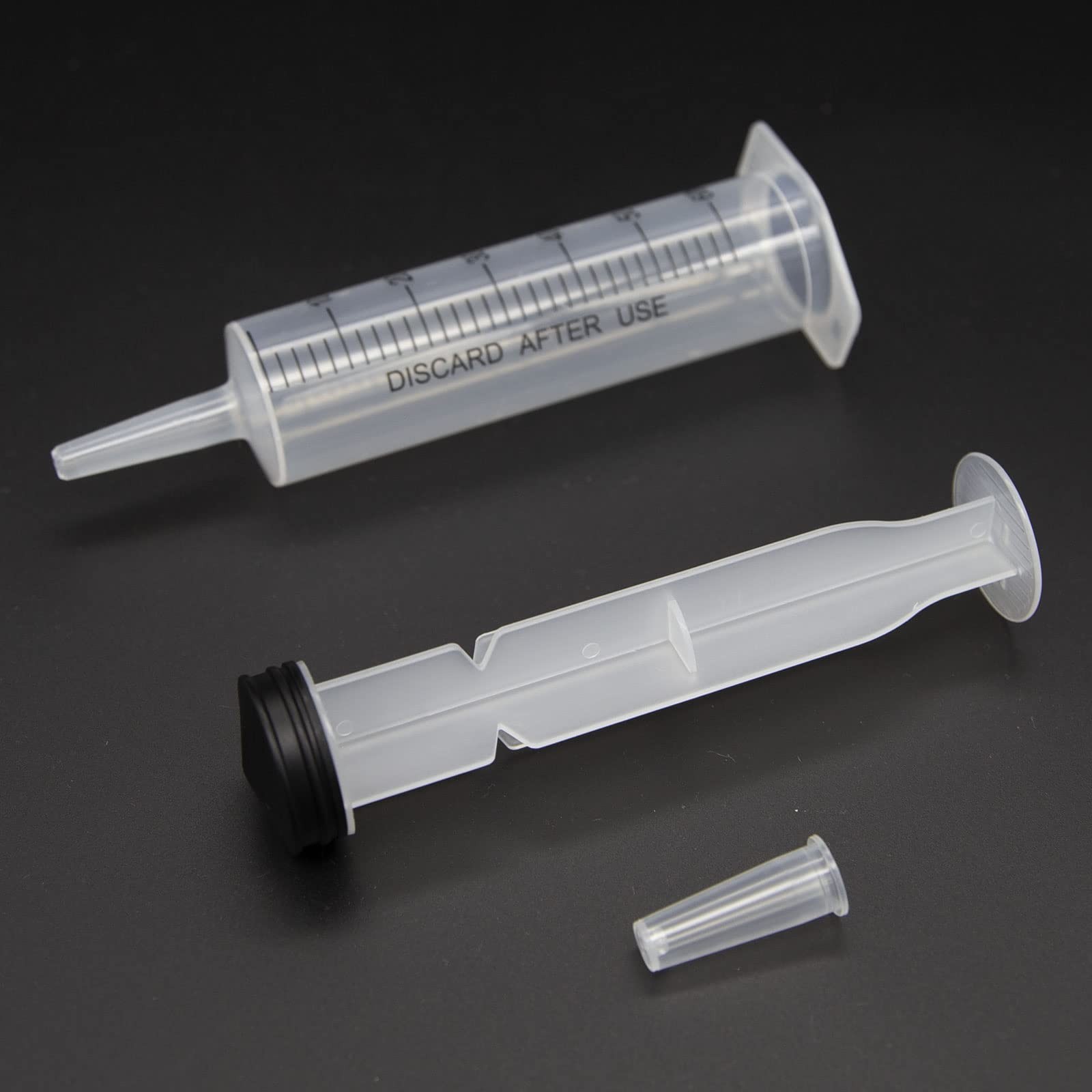 8Pcs Plastic Syringe Set 60ml 20ml Industrial 20 milliliters, Transparent