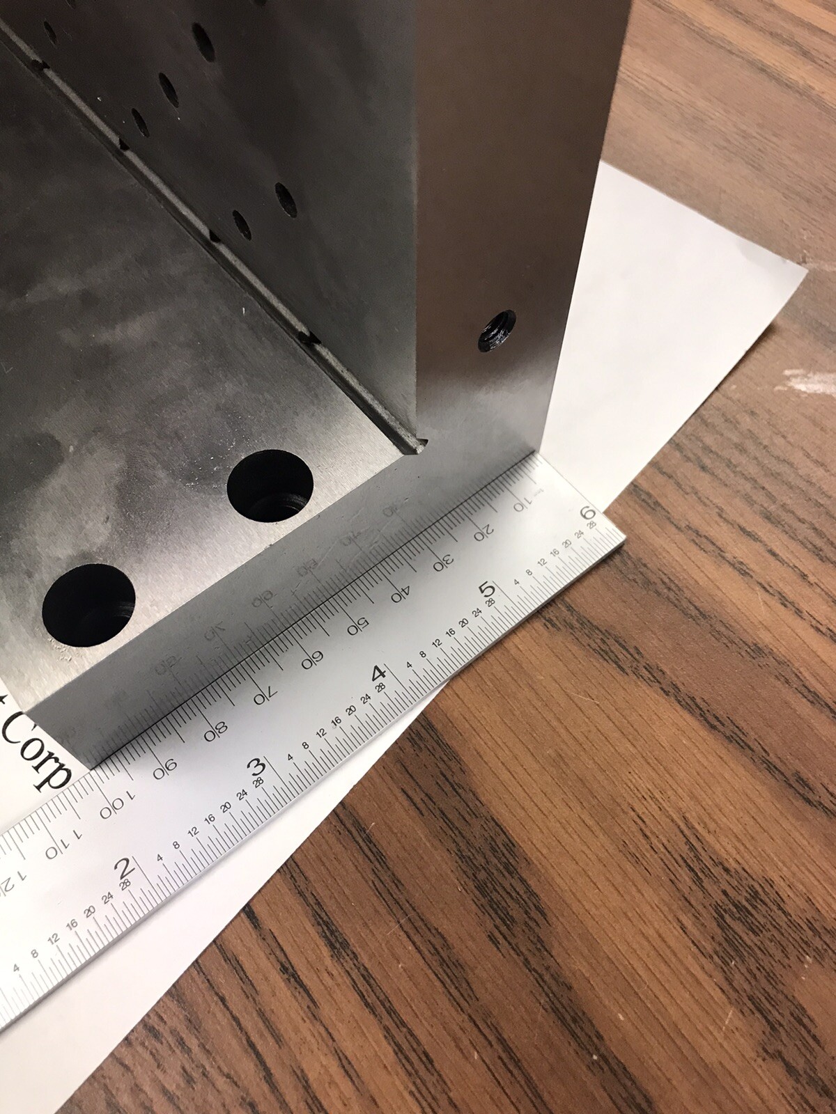 ANGLE PLATE 6x6x4x1-1/4″ Precision Ground w. tapped holes 0.0002″ #PGAP-664-New