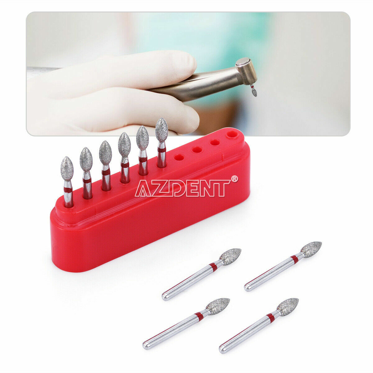 Dental Diamond Burs Football FG 368-023 Egg Shape Coarse Grit High Speed Burr