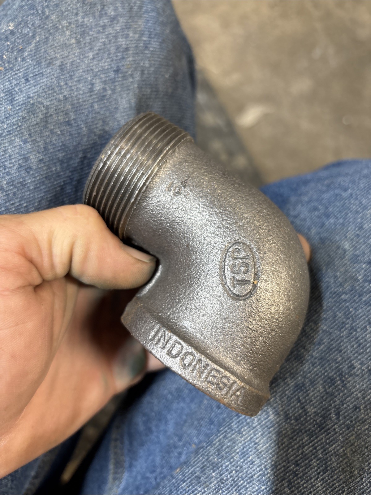 1-1/2″ BLACK MALLEABLE IRON STREET 90 ELBOW DEG 90° ELBOW fitting pipe npt