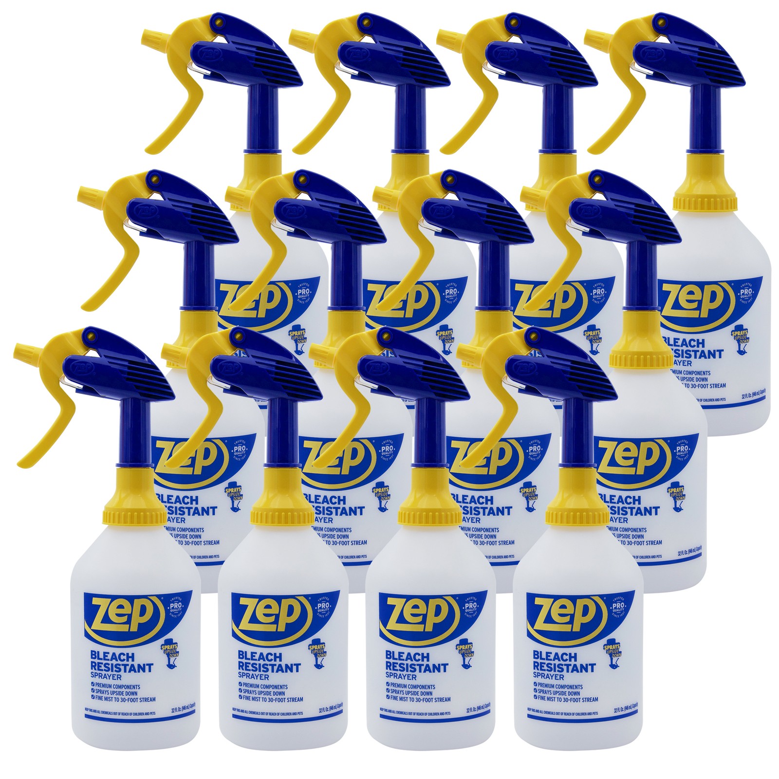 Zep Bleach Resistant Professional Sprayer Bottle – 32 oz (Case of 12) – ZUPRO2 –