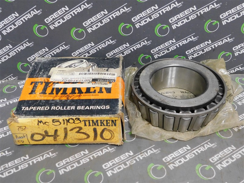 USED Timken 757 Tapered Roller Bearing Cone 3 1/4in Bore 1.9in Width