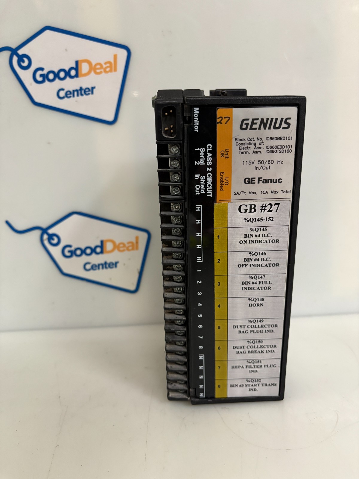 GE FANUC GENIUS 115V 50/60 HZ IN/OUT IC660BBD101 W/IC660TSD100K
