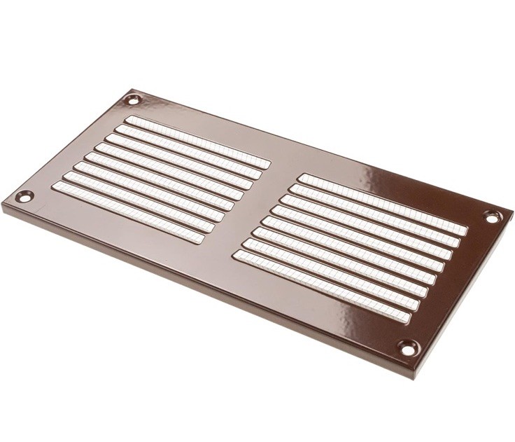 8×4 Brown Air Duct Vent Cover 5-Pack Metal Rectangle w Screen New FAST SHIPPING