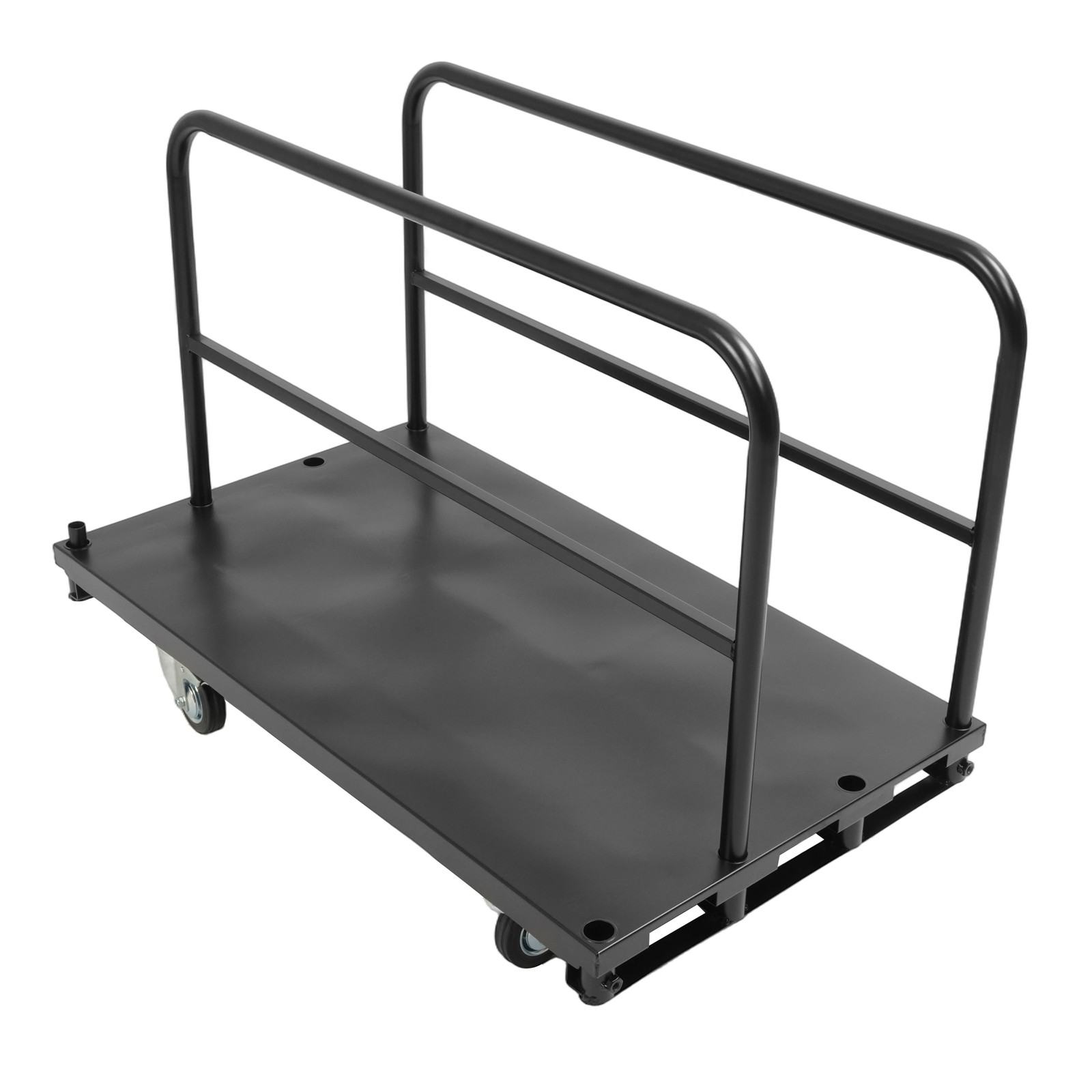 2200 lb 2- in-1 Drywall Sheet Cart, Lumber Platform Truck Dolly Cart W/4 Casters