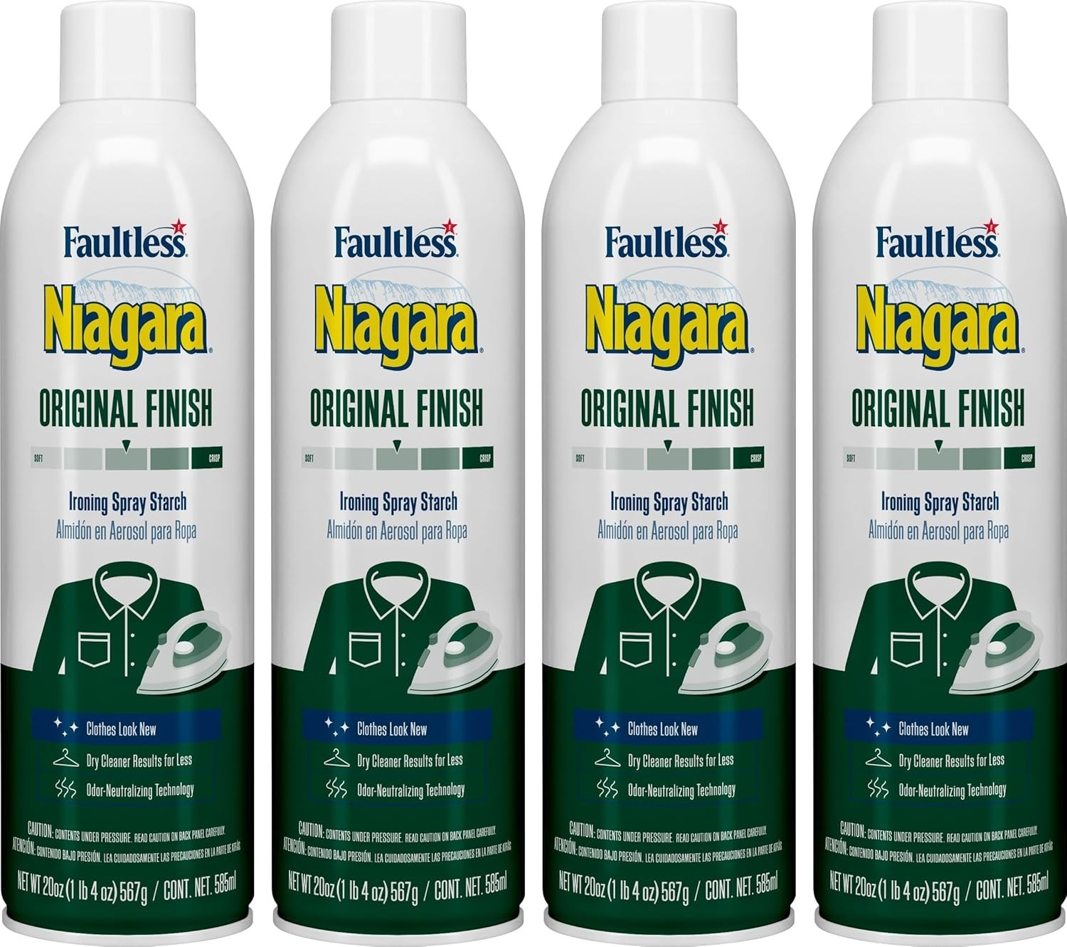 Hold Spray Starch for Clothes, Wrinkle Remover & Ironing Aid with Fresh Scent…