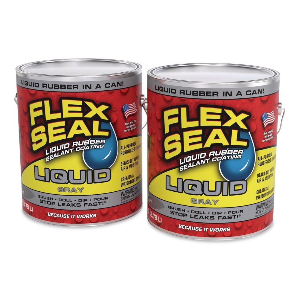 Flex Seal Products US855GRY012 1-Gal Can Sealant Coating Liquid – Gray 2/CT New