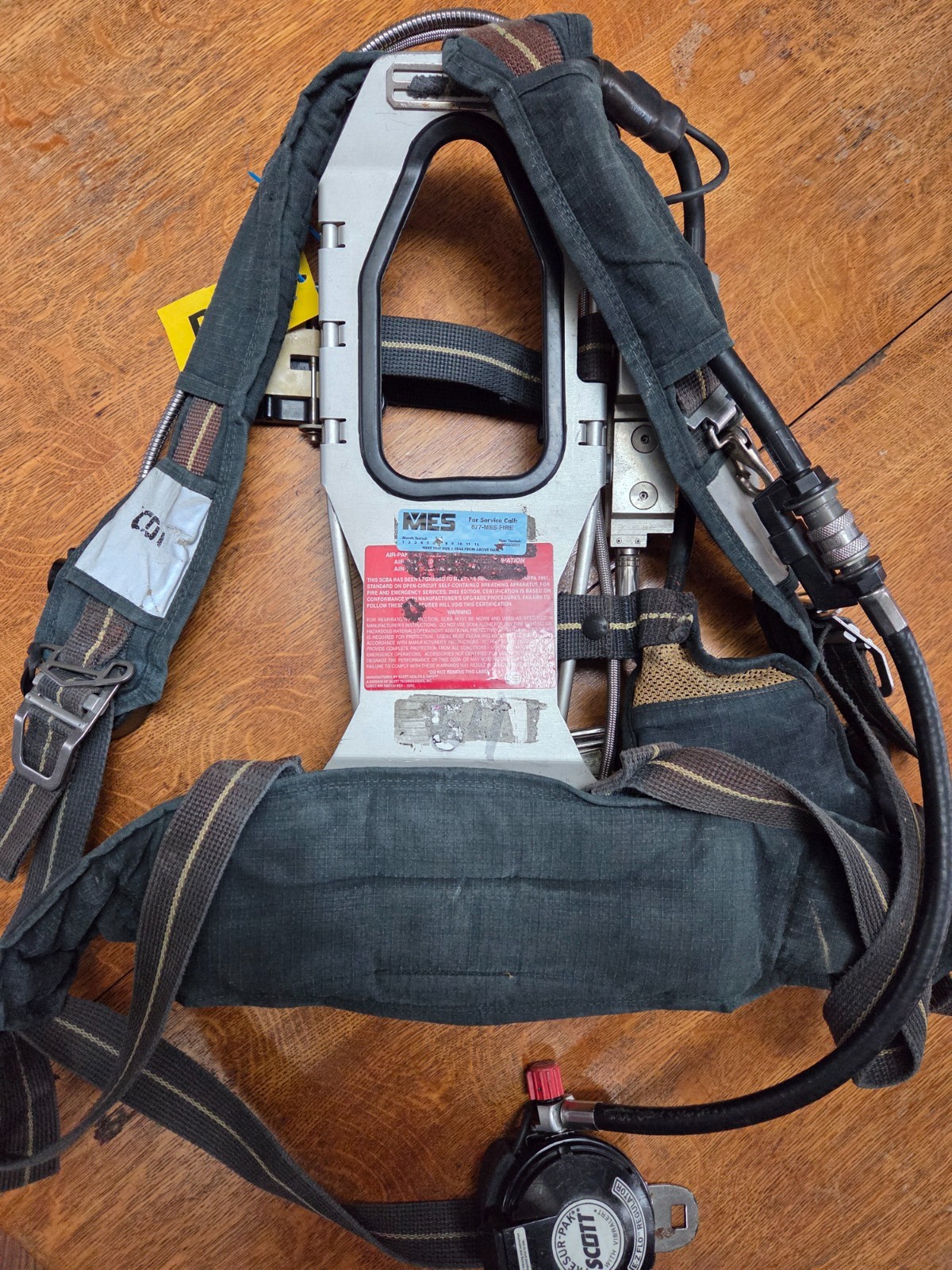 SCOTT AP50 4.5 4500 SCBA Air Pack Harness EZ-Flow Air Pak Plus with Sensor N