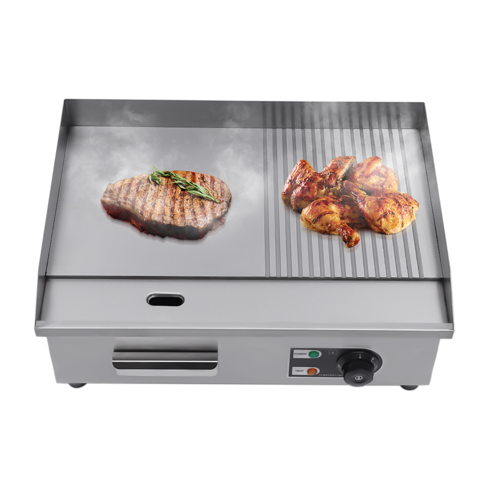 22″ Commercial Electric Tabletop Griddle Flat Top Grill Hot Plate BBQ 1600W