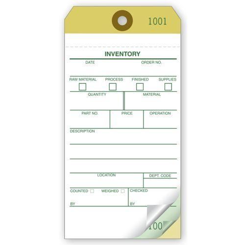 R570 Inventory 2 Part Tags 3 1/8 x 6 1/4″ QTY 500