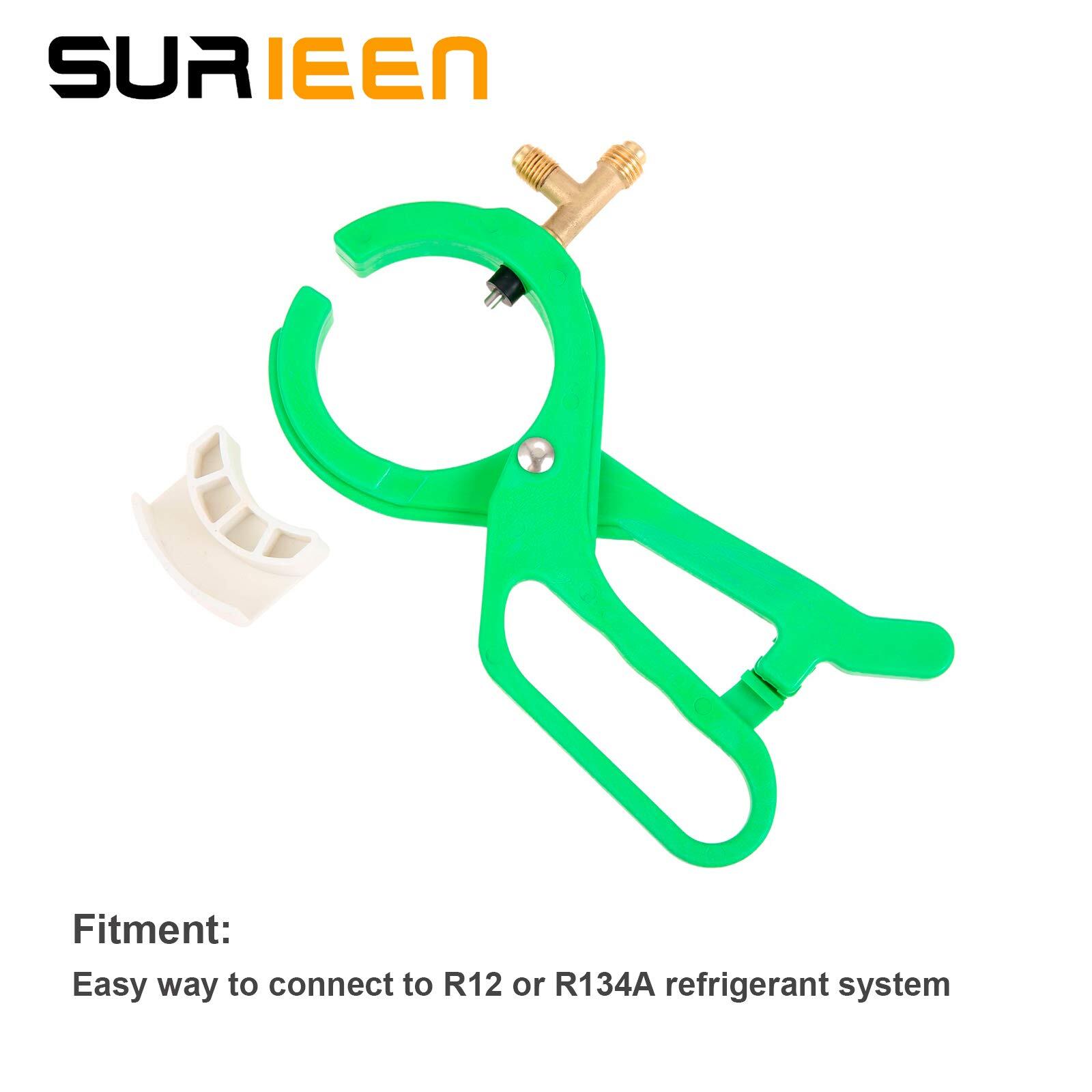 R134A R12 Side Can Tap, 3-in-1 Side Mount Can Tap Valve, 1/4» SAE 1/2» Thread