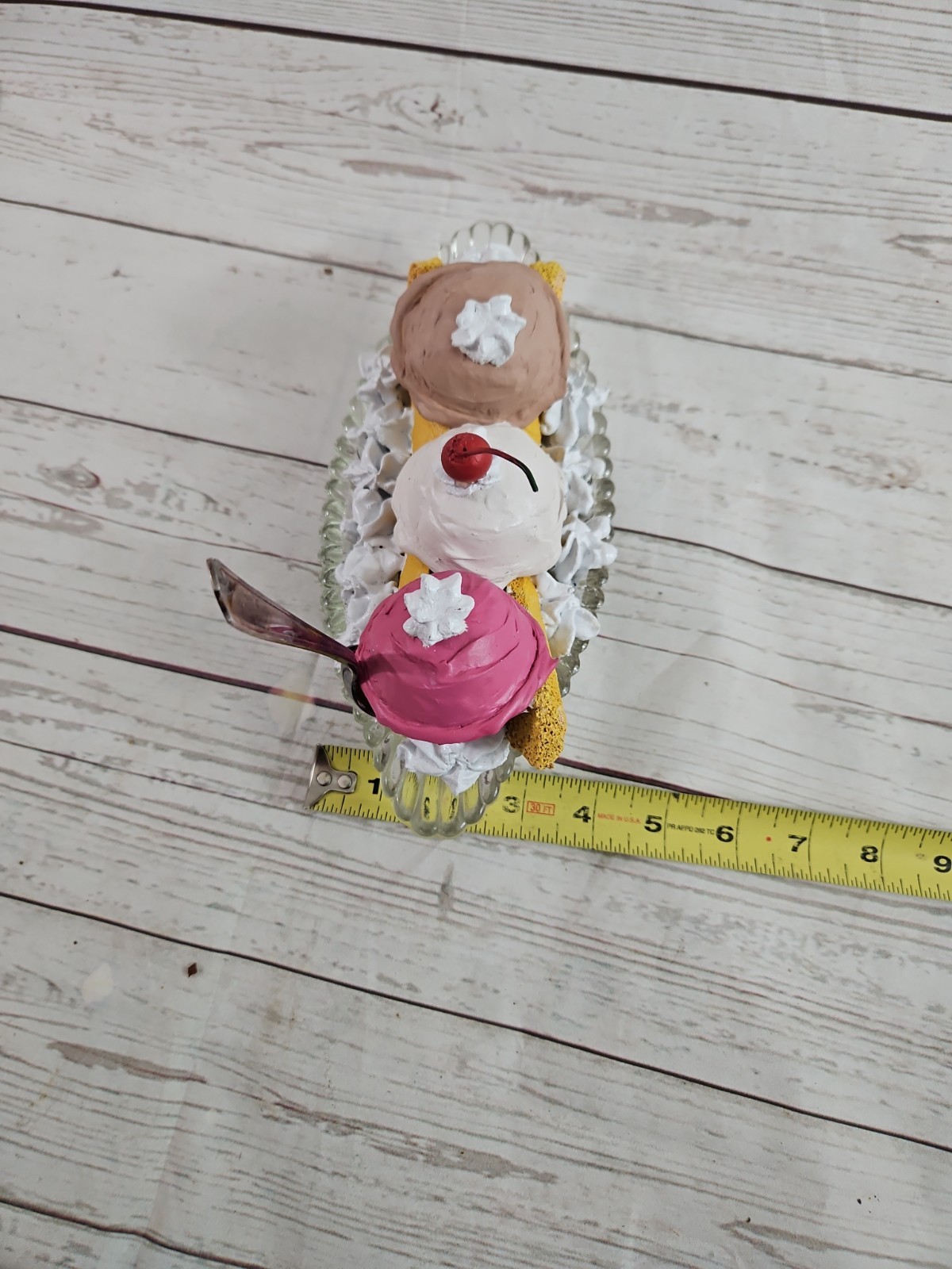 Fake Food Prop Banana Split Sundae Wiith Cherry And Wallace Spoon Movie Prop