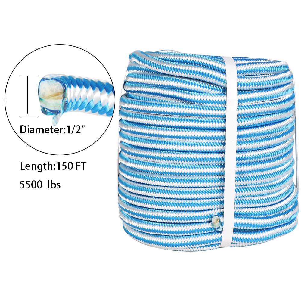16 strand braided Tree Rigging Line Arborist tree rope 1/2″ x 150′