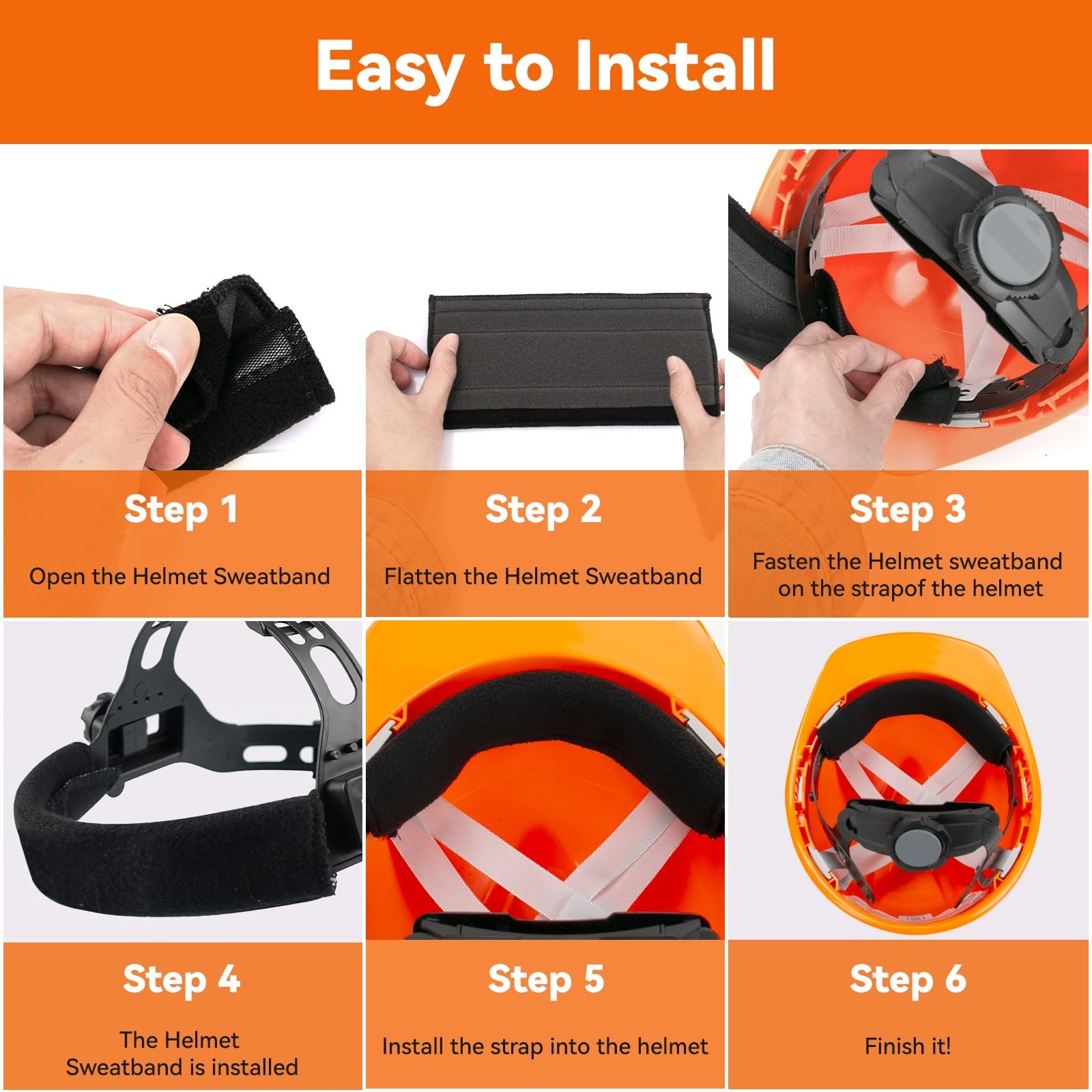 2 Pack Helmet Sweatbands, Welding Hood Sweatband, Hard Hat Sweatband, Sweatband