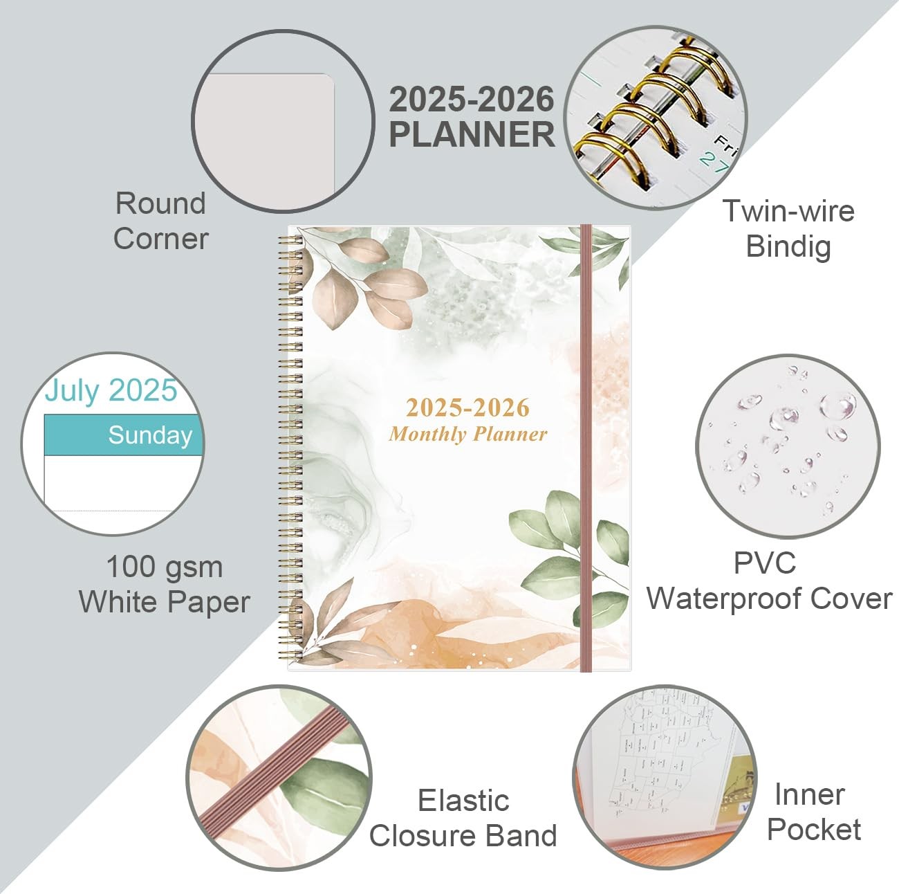 2025-2026 Monthly Planner – 18 Monthly Calendar, October 2025 – December 2026…