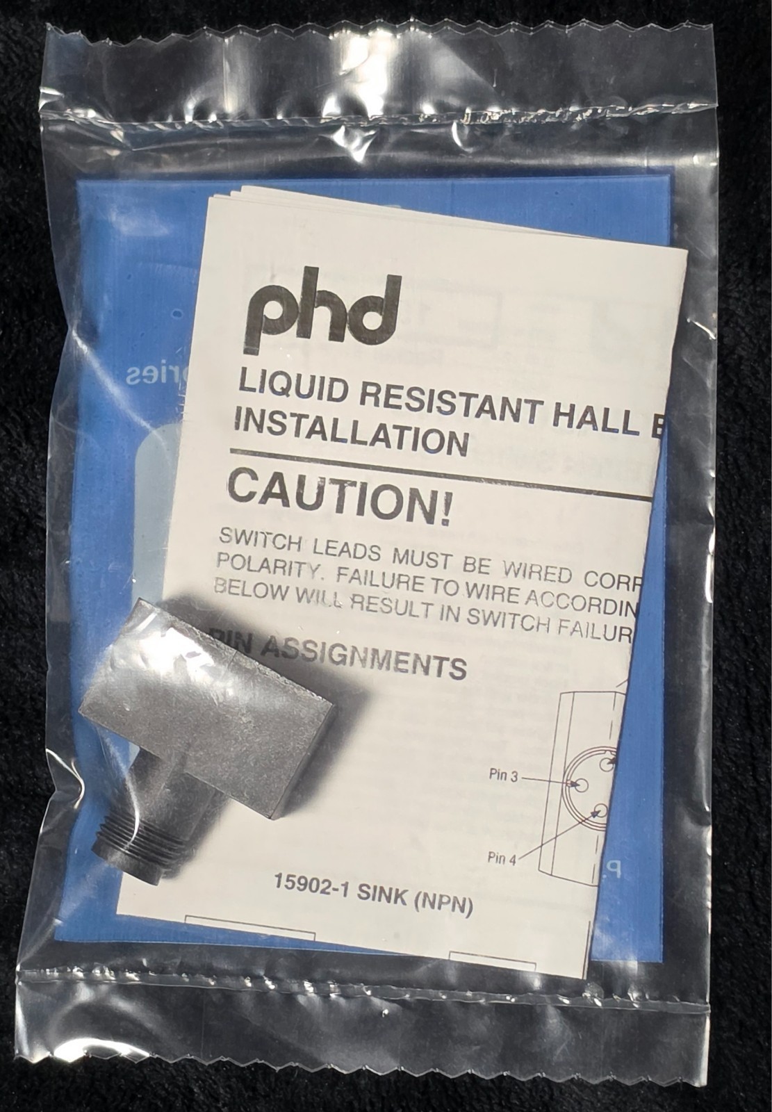 PHD 15902-1 Waterproof Magnetic Hall-Effect Proximity Switch