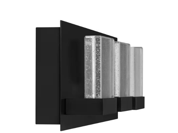 H D Alberson 18.1 in. W 3-Light Matte Black Integrated LED Bathroom Vanity Light